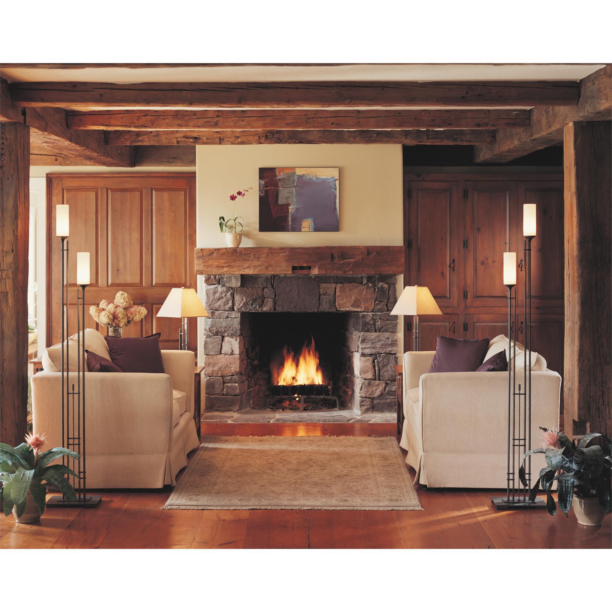 Shown in Natural Iron finish and Opal  glass