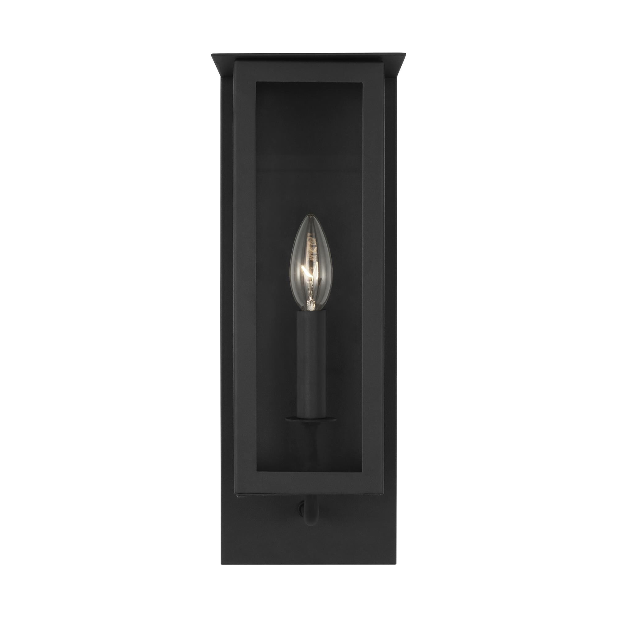Shown in Textured Black finish and Clear Glass  s shade