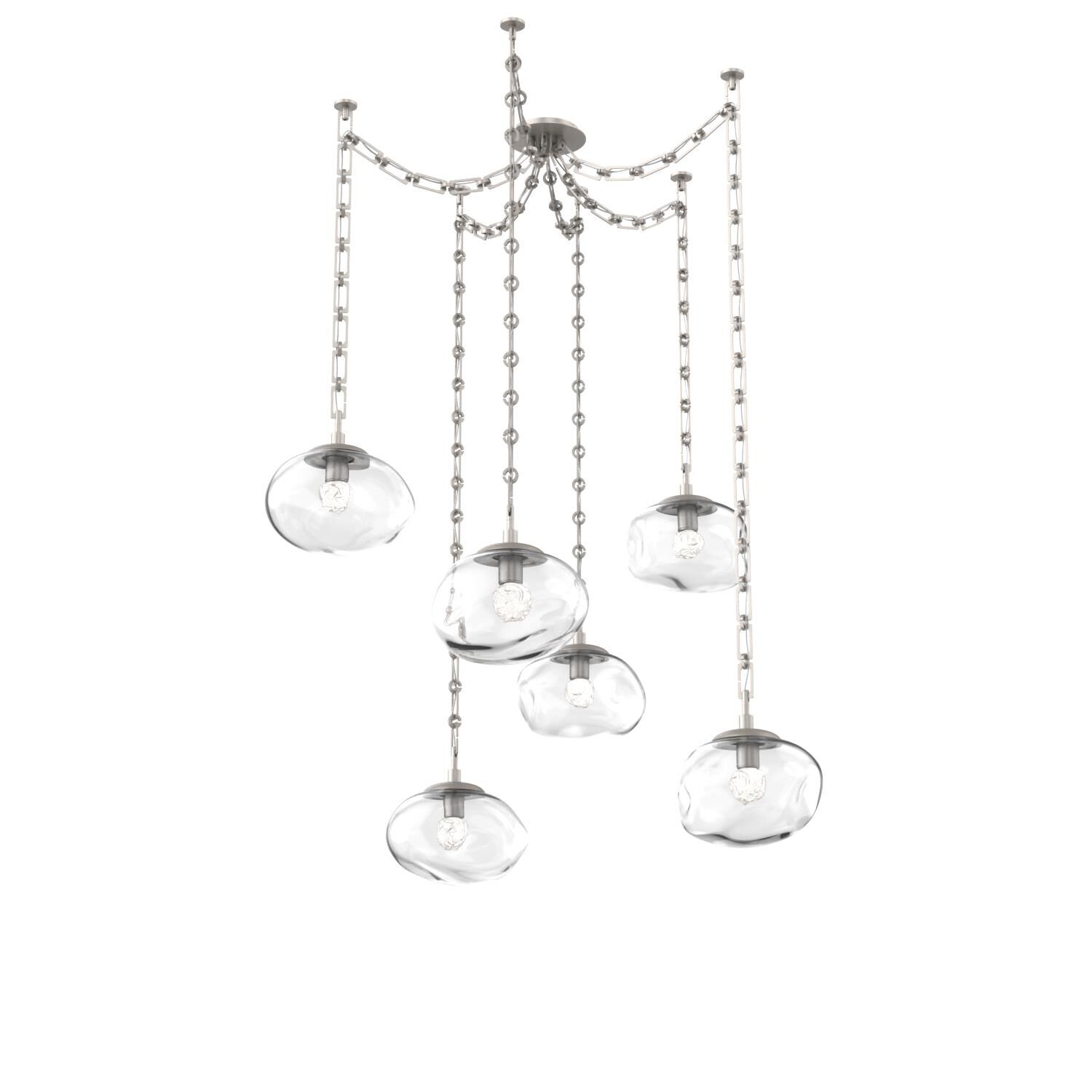 Shown in Beige Silver finish and Floret Clear glass
