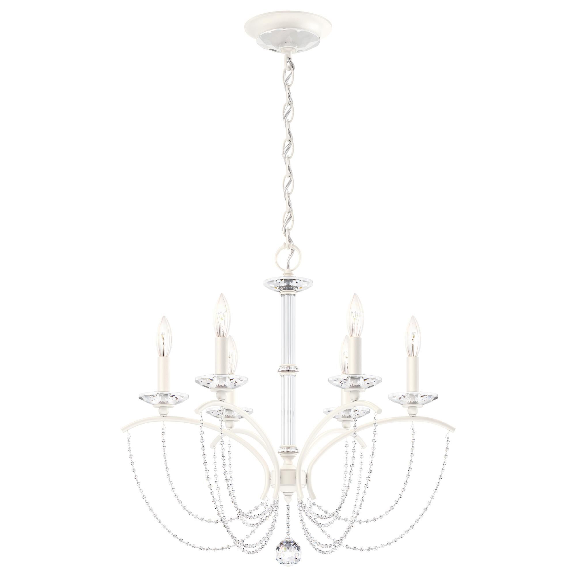 Shown in White finish and Clear Optic crystal