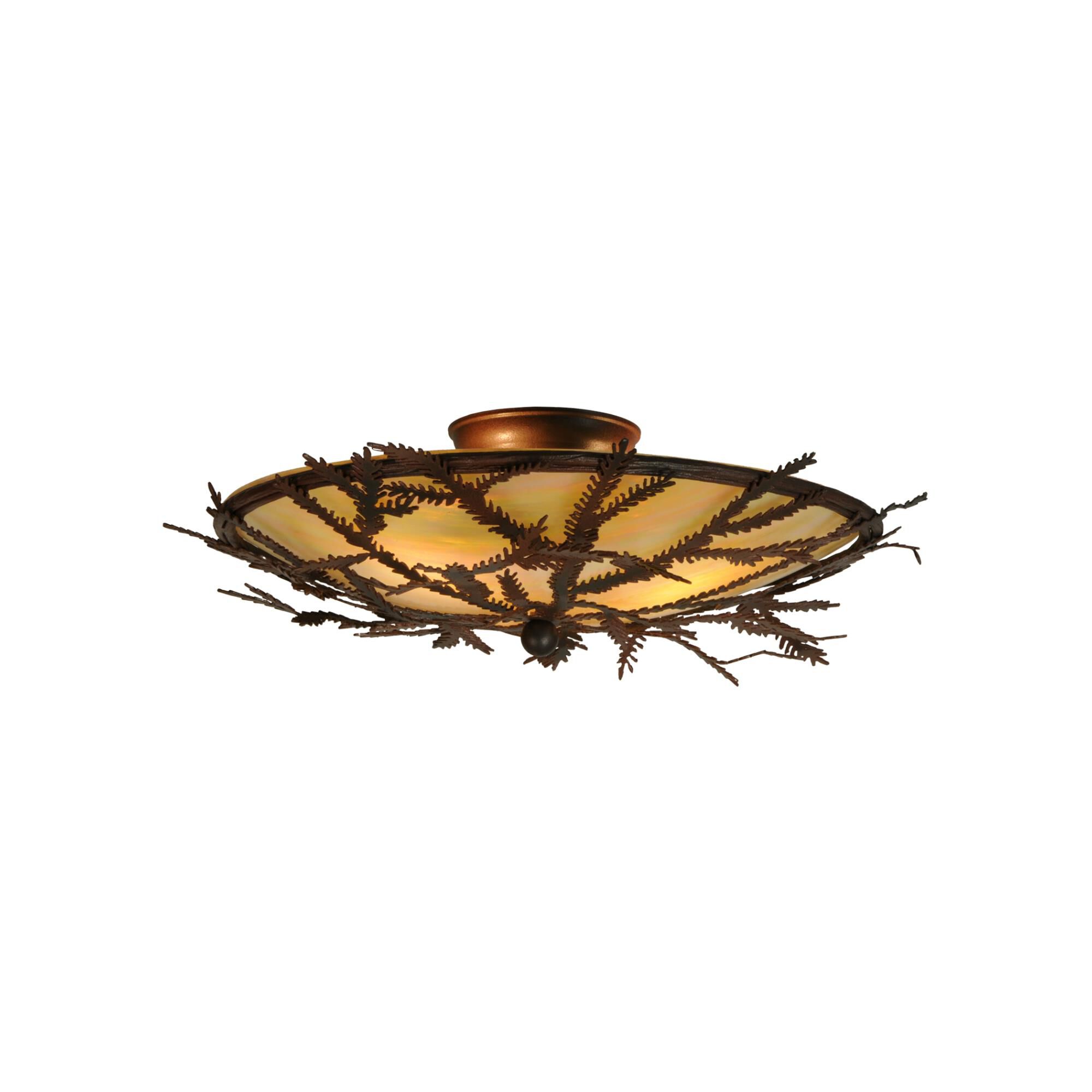 Pine Branch 19 Inch 3 Light Flush Mount by Meyda Lighting
