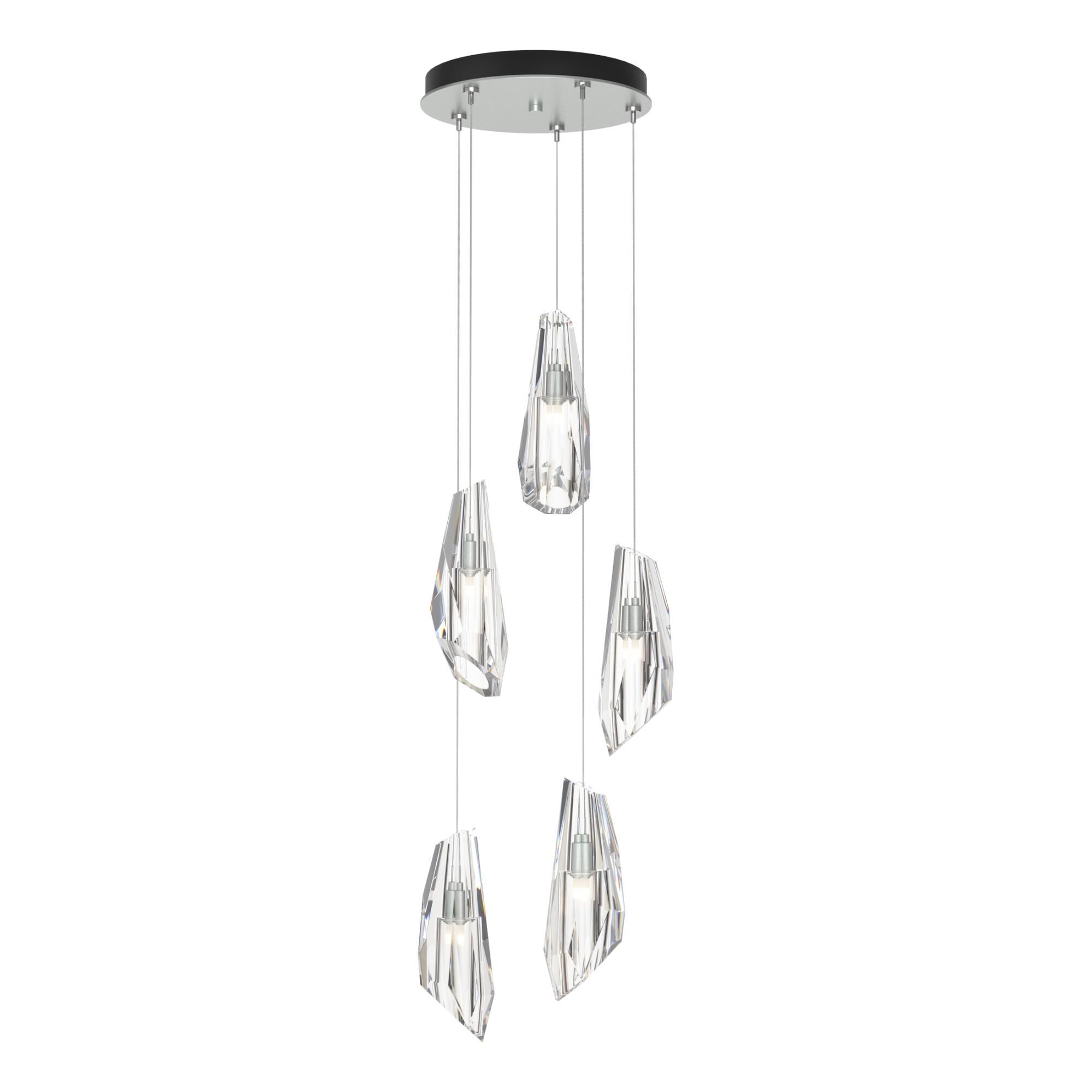 Shown in Vintage Platinum finish and Clear crystal and Clear Crystal shade