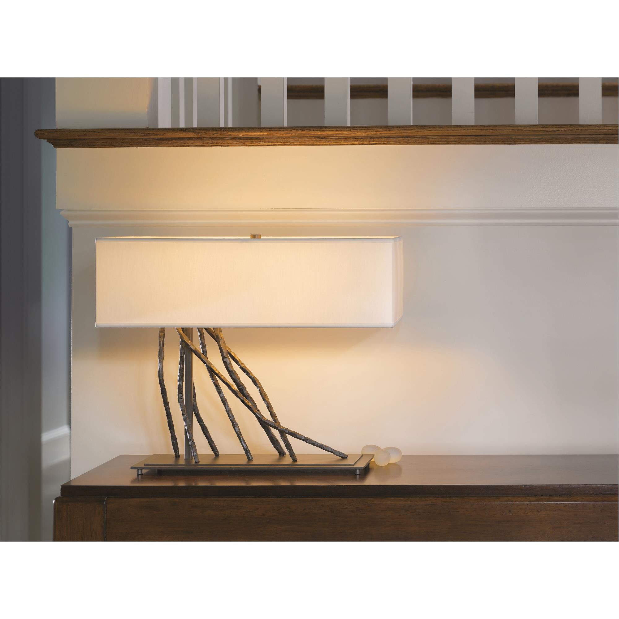 Shown in Vintage Platinum finish and Natural Anna shade