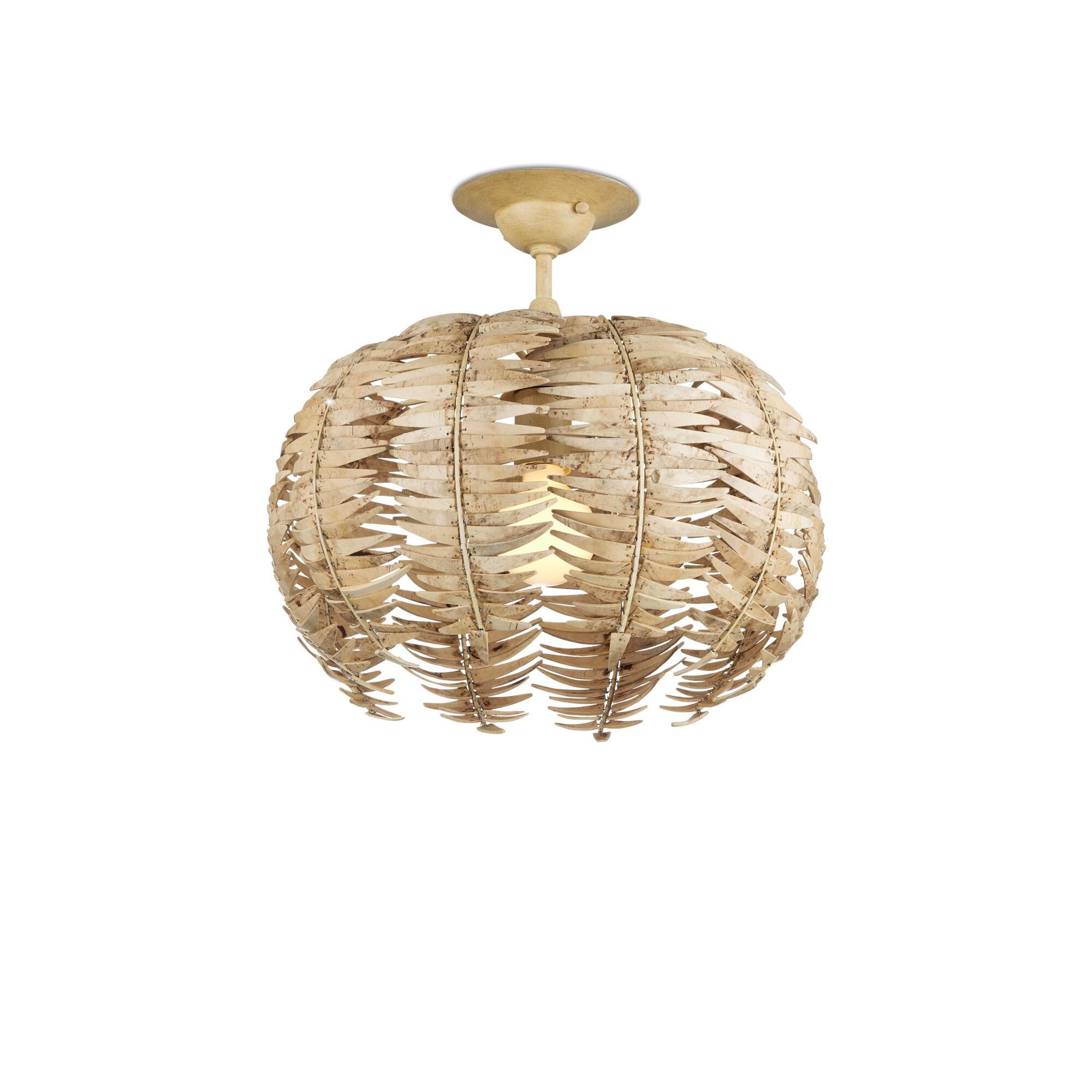 Tiptur 16 Inch Semi Flush Mount by Currey and Company