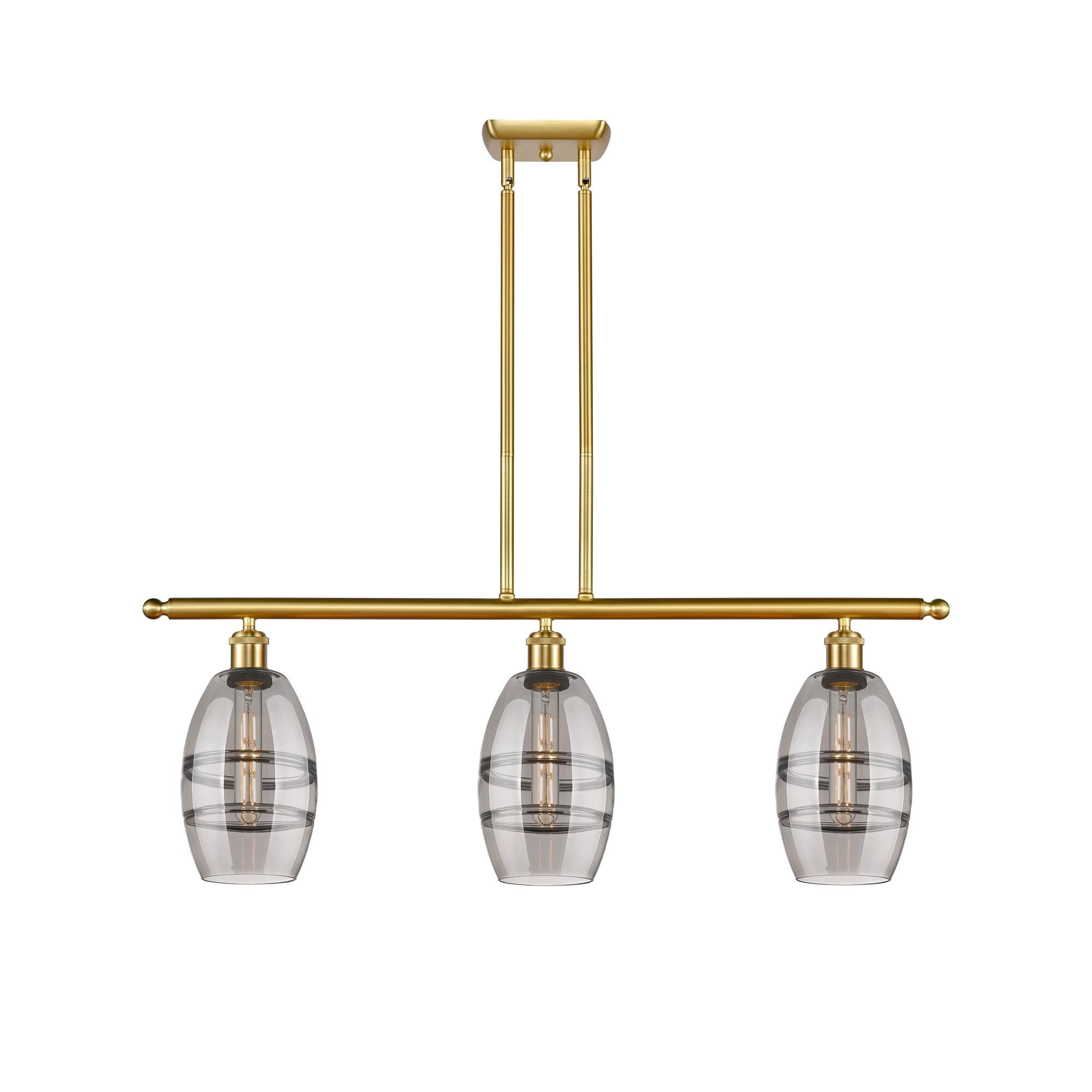 Shown in Satin Gold finish and Light Smoke glass