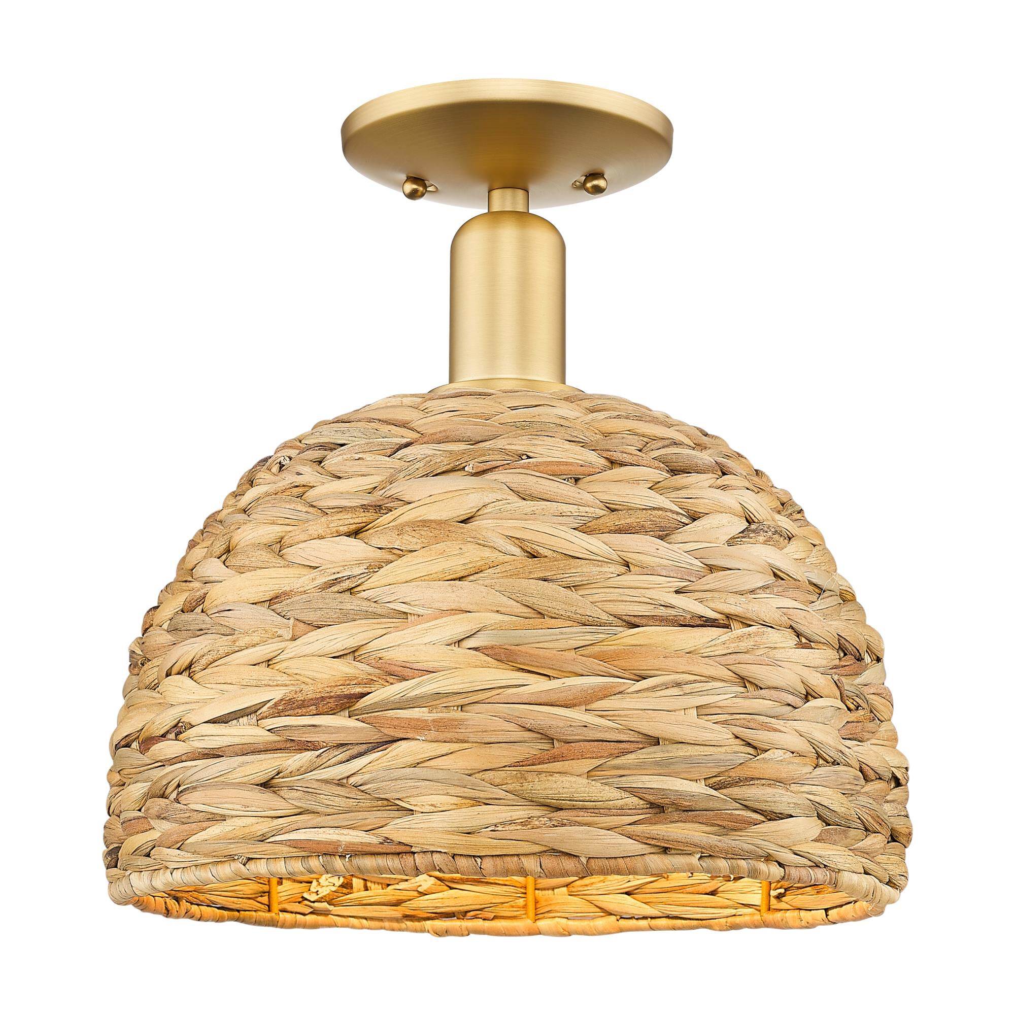 Shown in Satin Gold finish and Natural shade