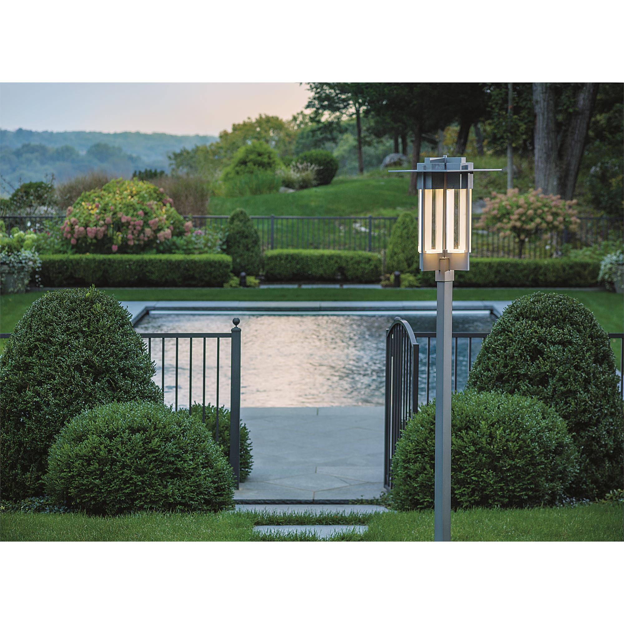 Shown in Coastal Burnished Steel finish and Clear  glass