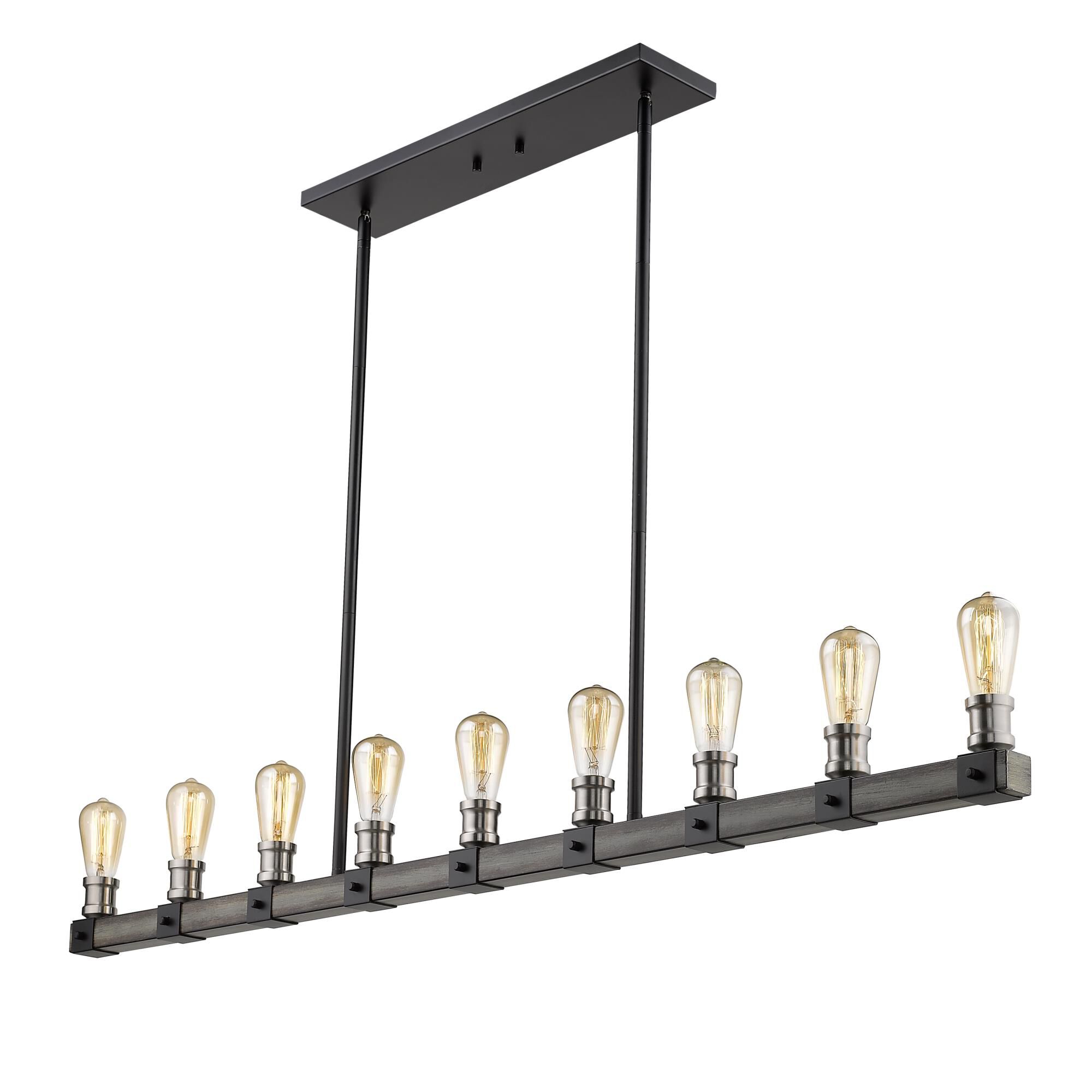 Shown in Ashen Barnboard finish and --- glass and --- shade