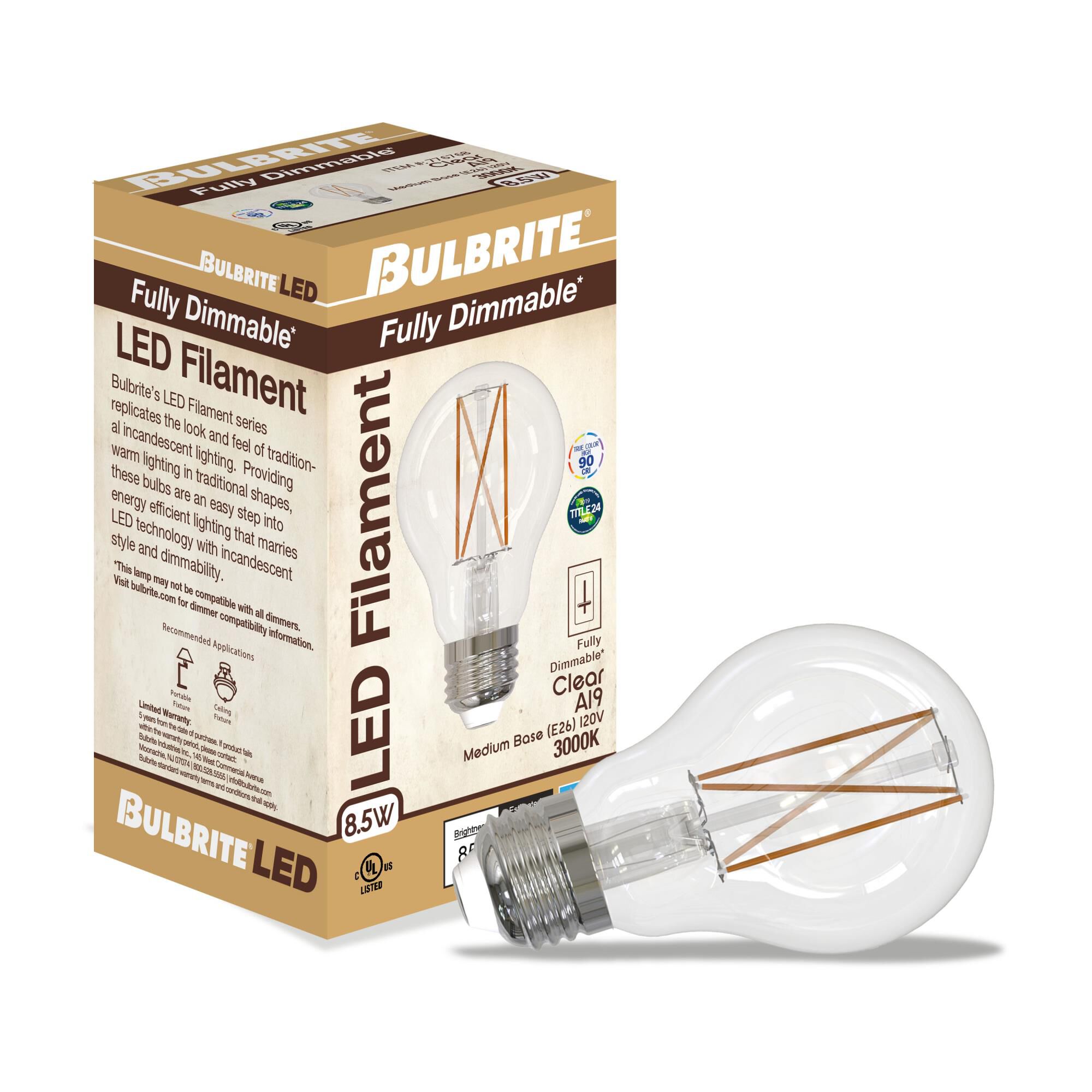 8.5 Watt 3000K A19 LED Light Bulb,