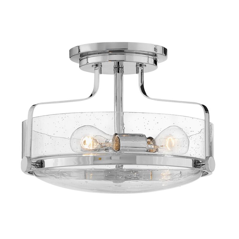 Harper 14 Inch 3 Light Semi Flush Mount by Hinkley