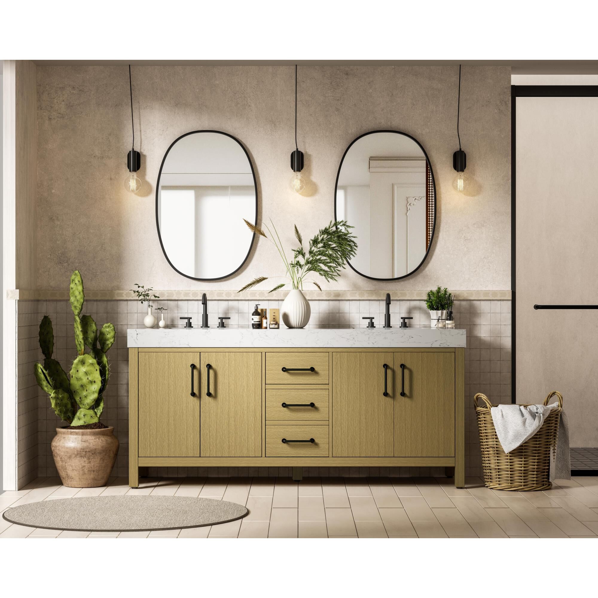 Nathan 72 Inch Bath Vanity by Elegant Dcor