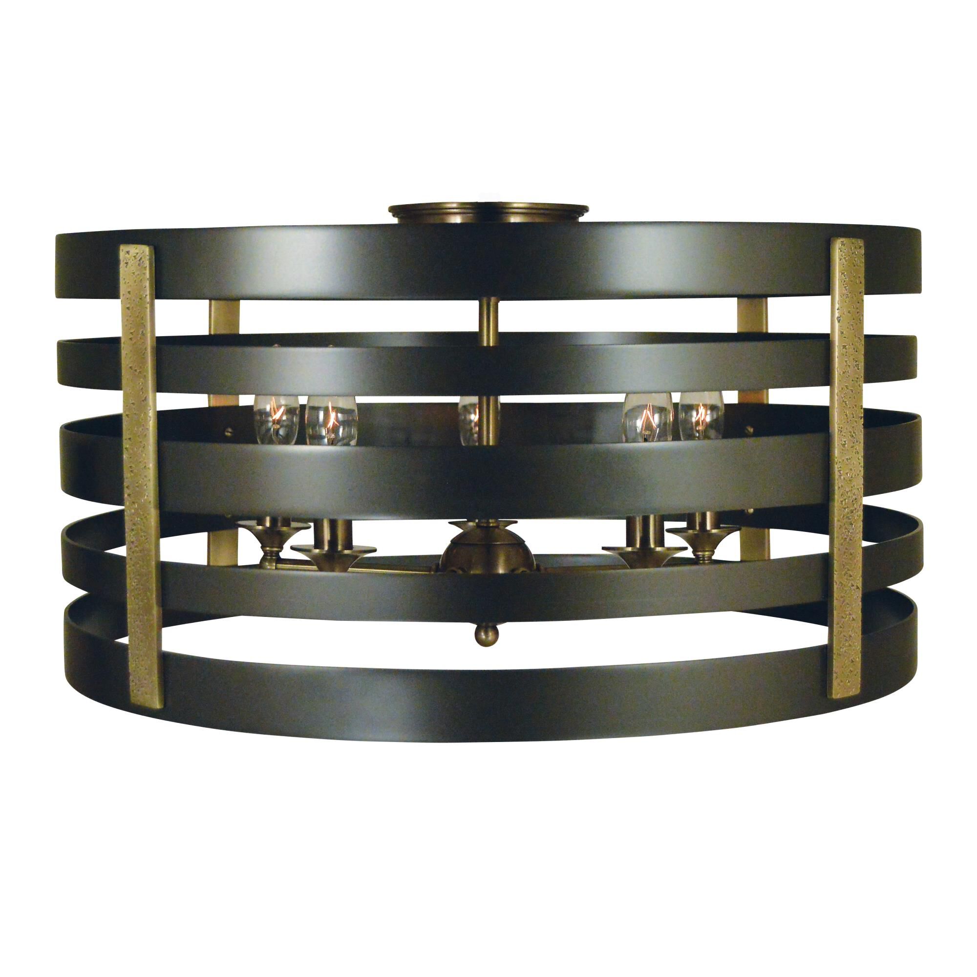 Pastoral 21 Inch 5 Light LED Semi Flush Mount by Framburg