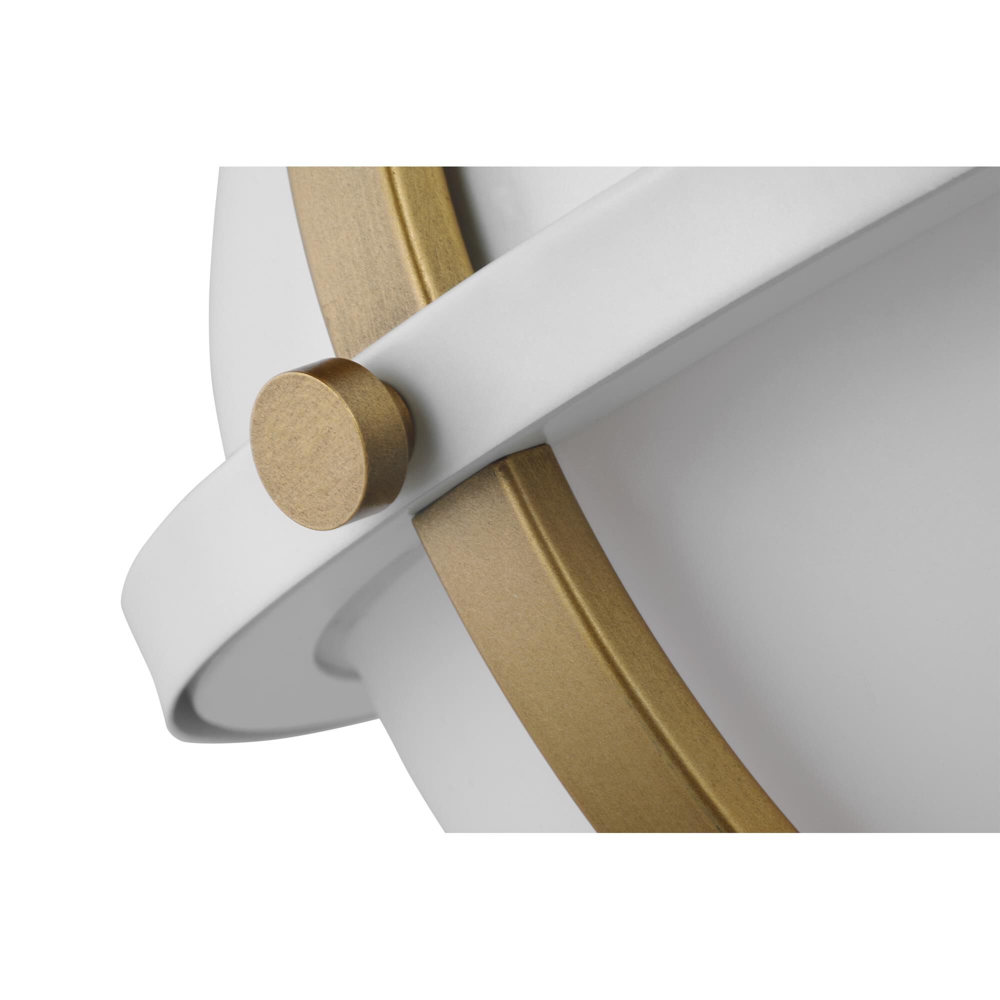 Shown in Matte White finish and Opal White glass