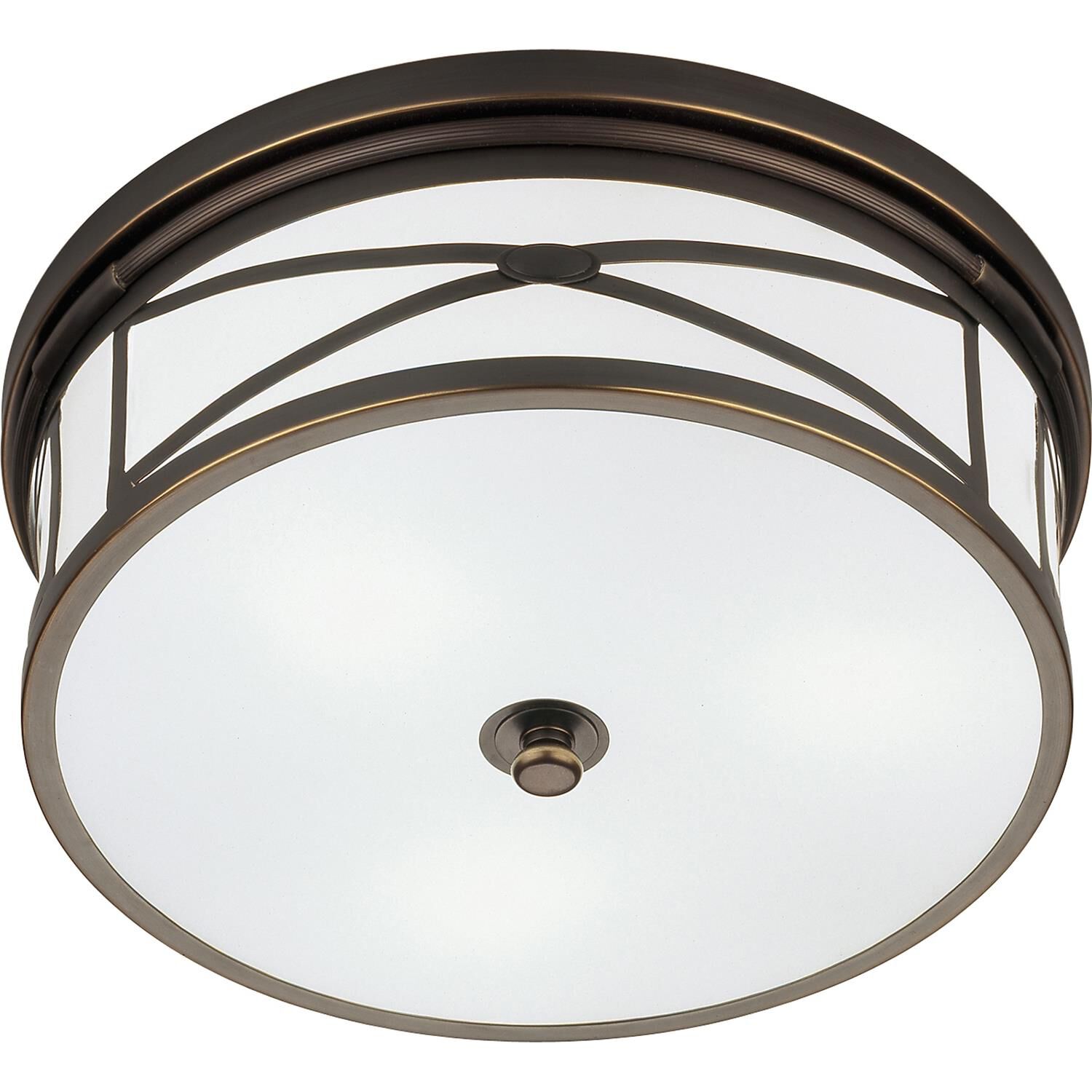 Shown in Deep Patina Bronze finish and White Glass shade