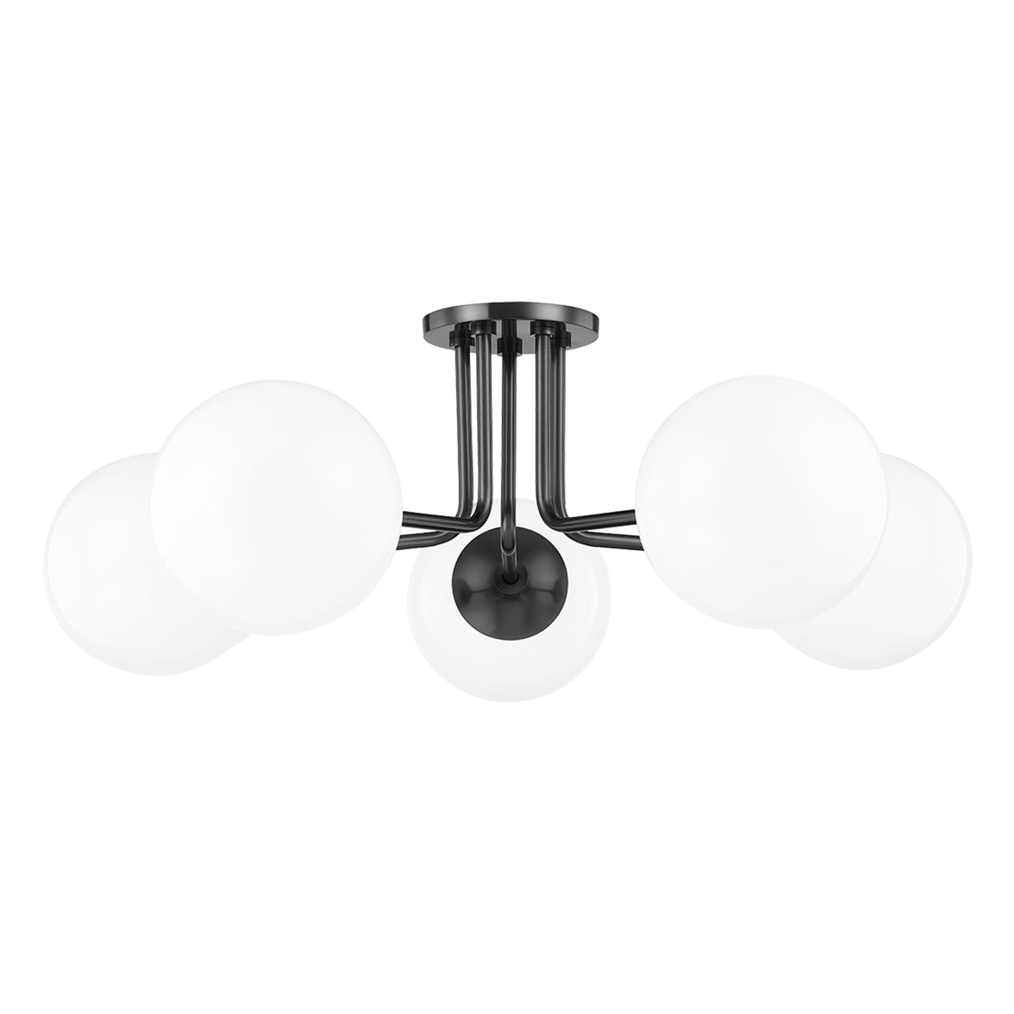 Stella 30 Inch 5 Light Semi Flush Mount,