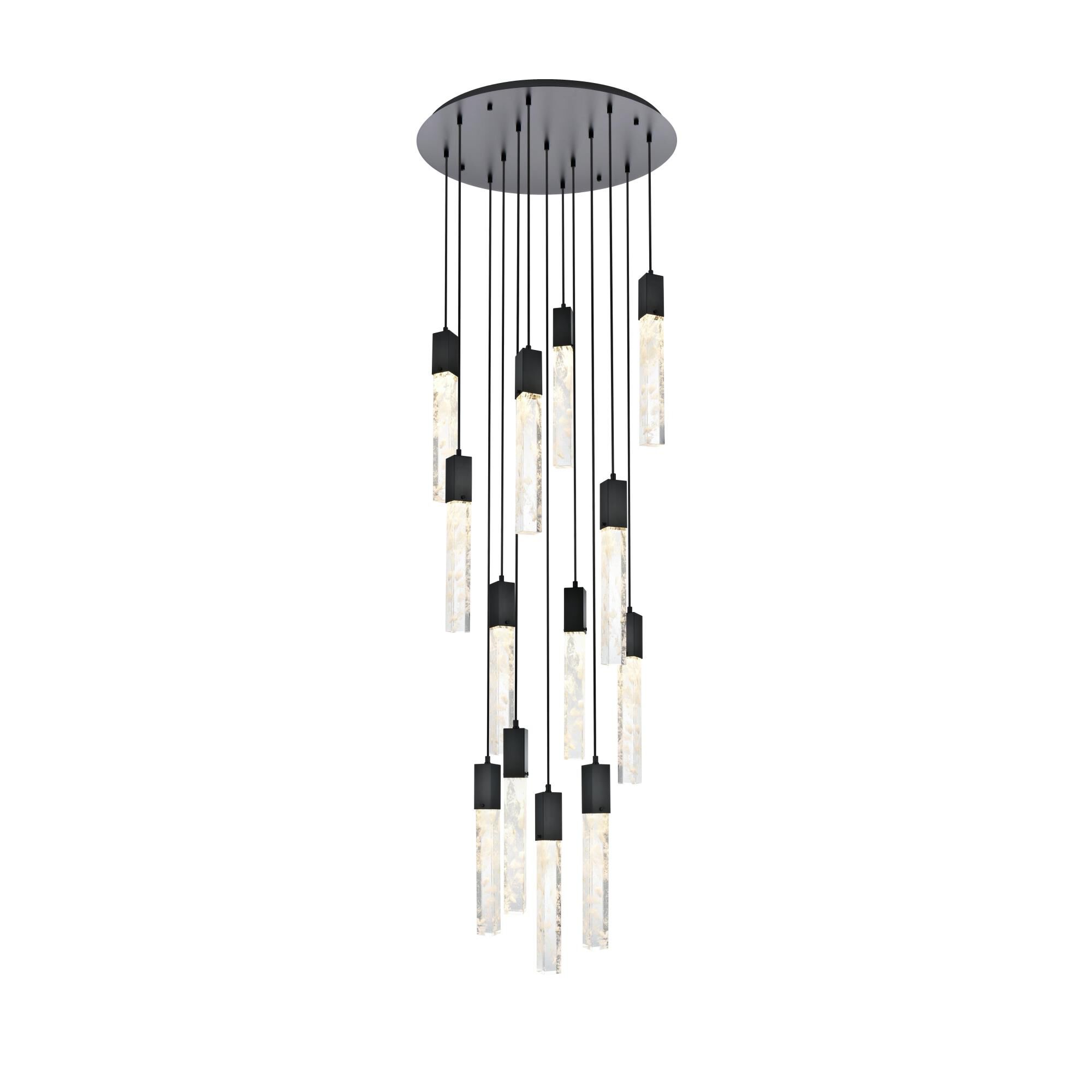 Aurora 30 Inch Multi Light Pendant by Elegant Lighting