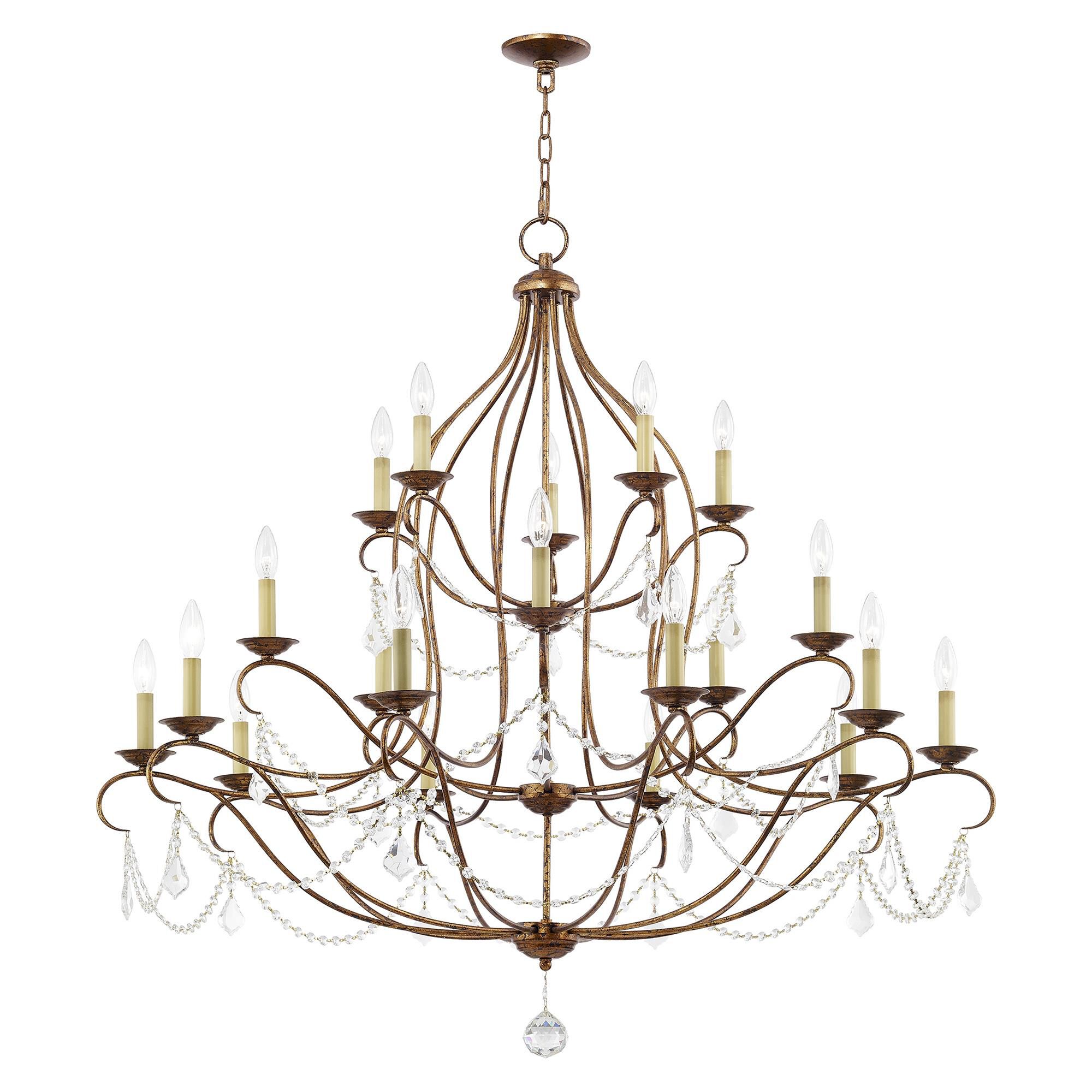 Shown in Venetian Golden Bronze finish and Clear crystal