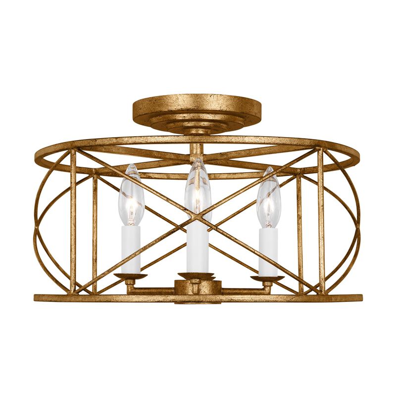 Chapman & Myers Beatrix 15 Inch 4 Light Semi Flush Mount by Visual Comfort Studio