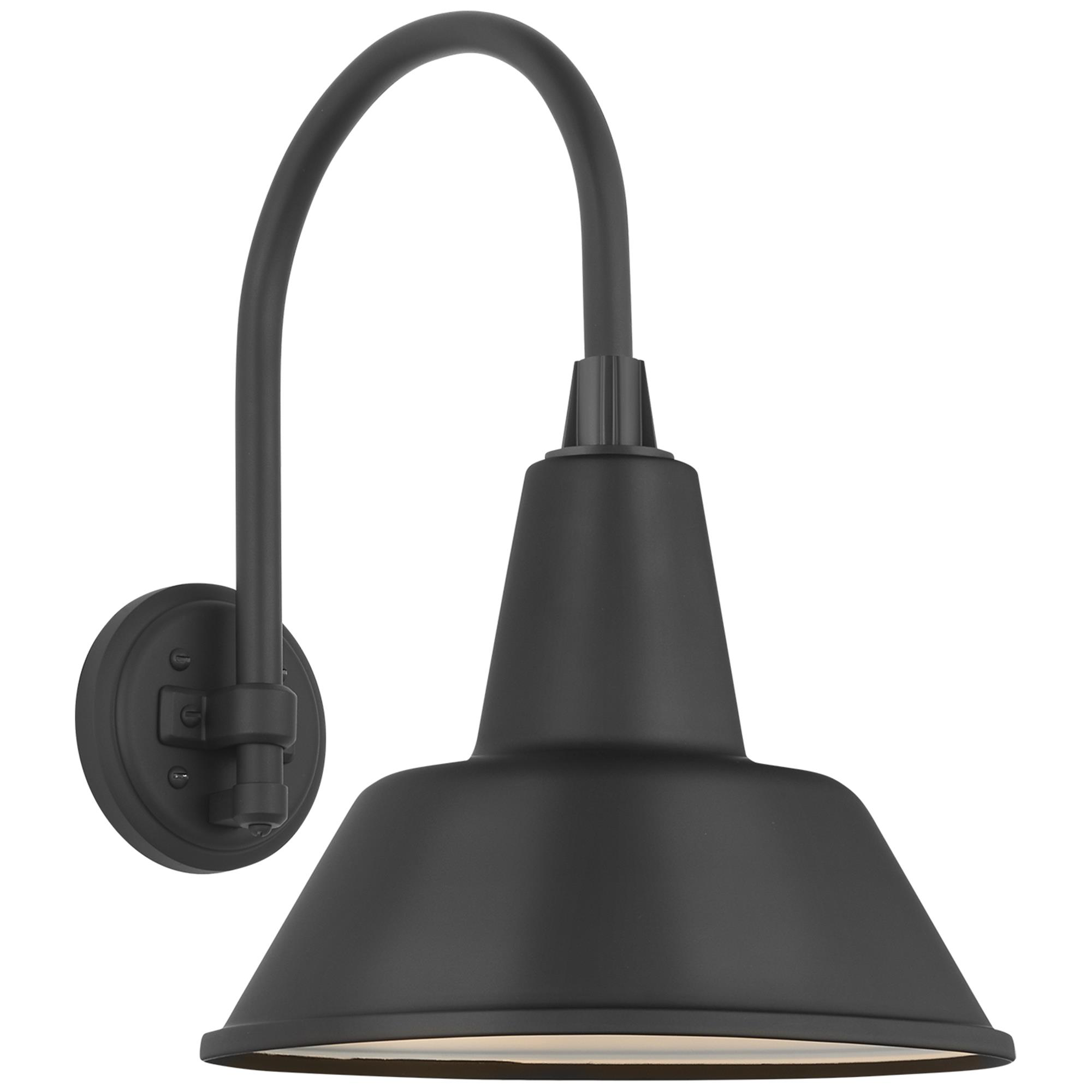 Shown in Matte Black finish and Matte Black Bowers shade