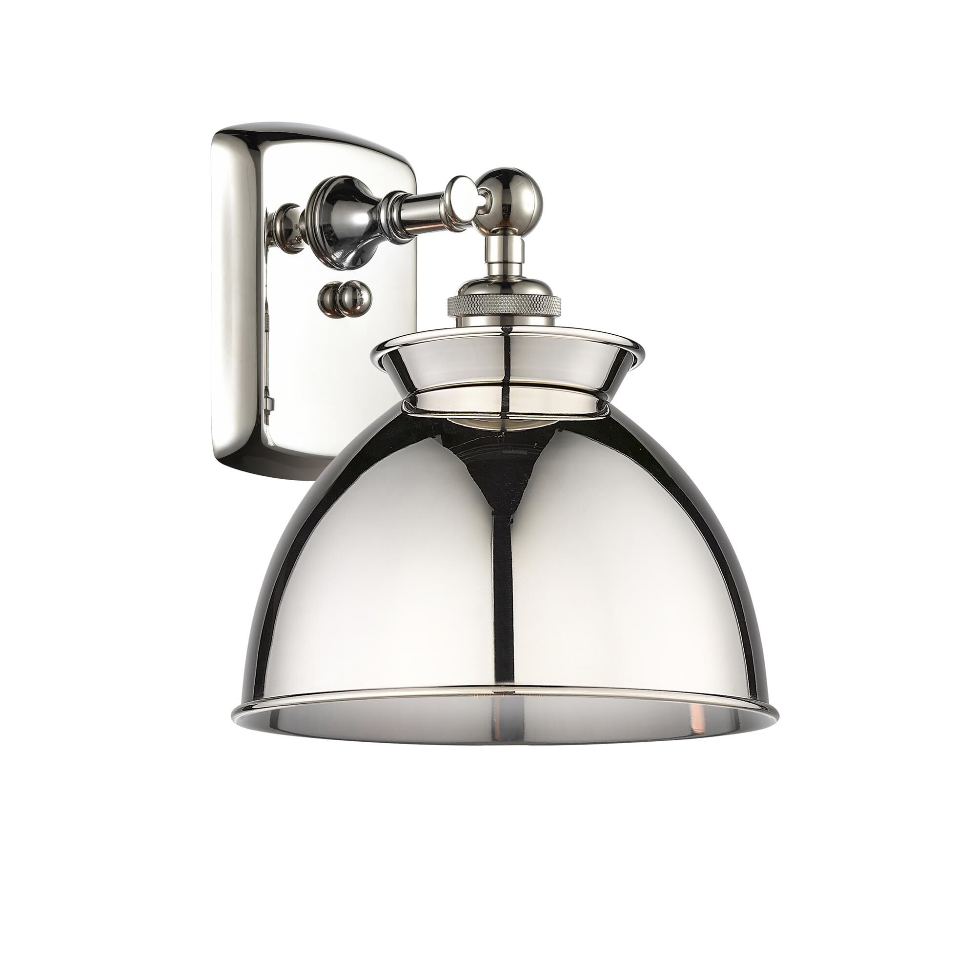 Shown in Polished Nickel finish and Polished Nickel shade