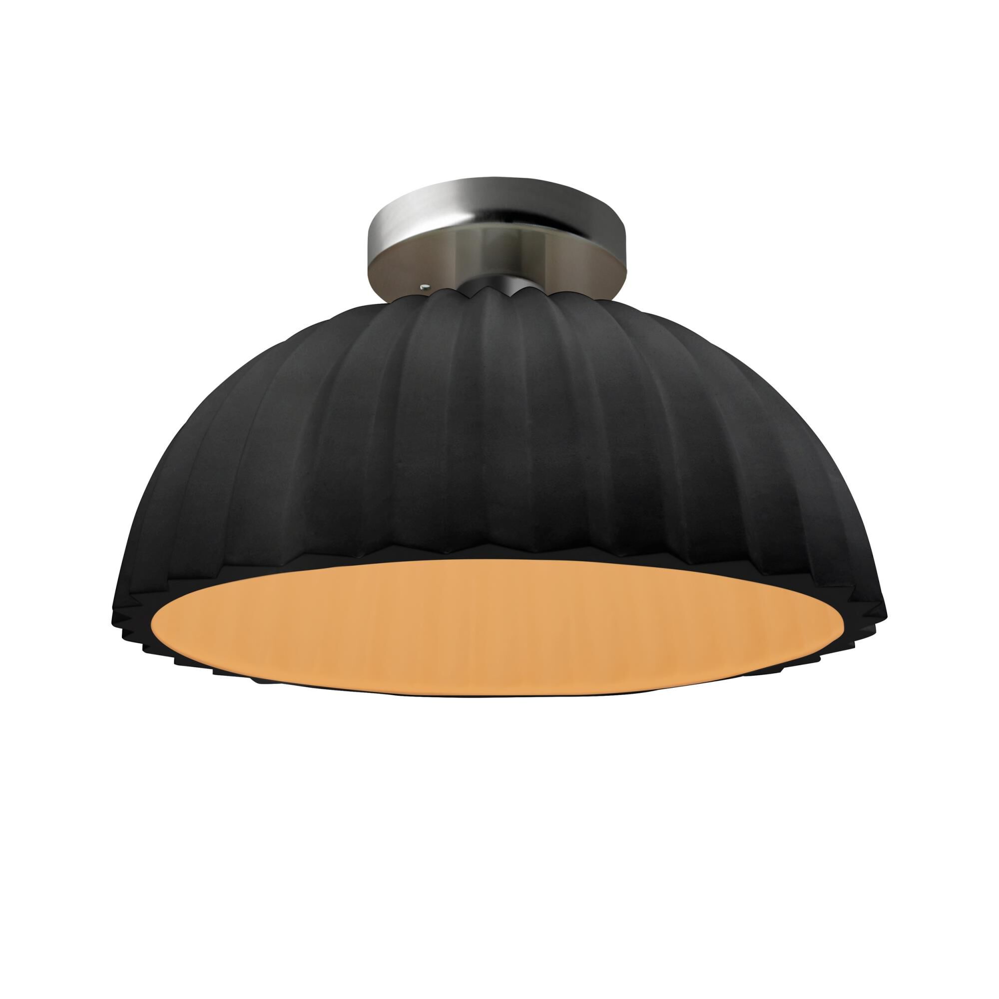 Pleated Dome 13 Inch Semi Flush Mount by Justice Design Group