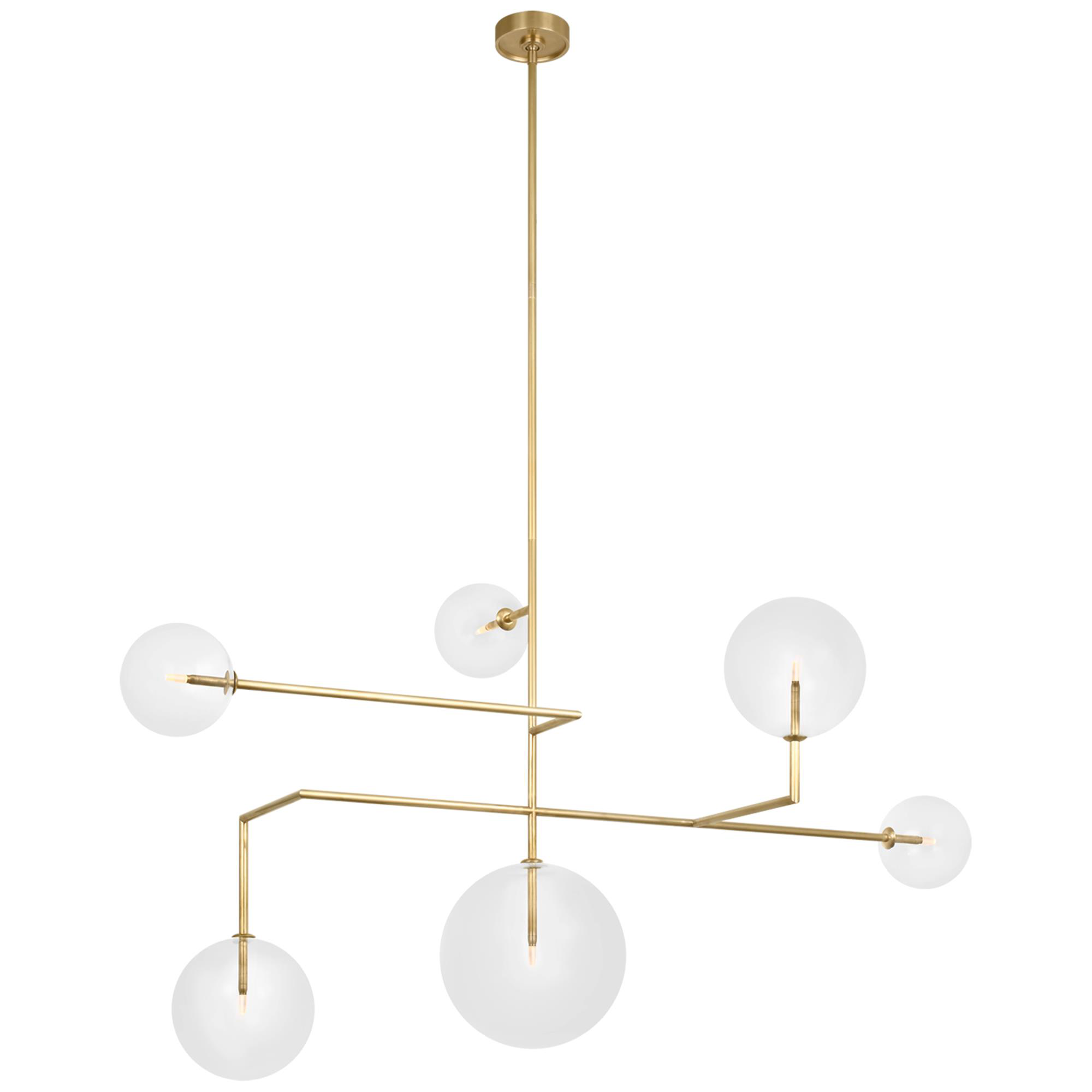 Shown in Hand-Rubbed Antique Brass finish and Clear glass