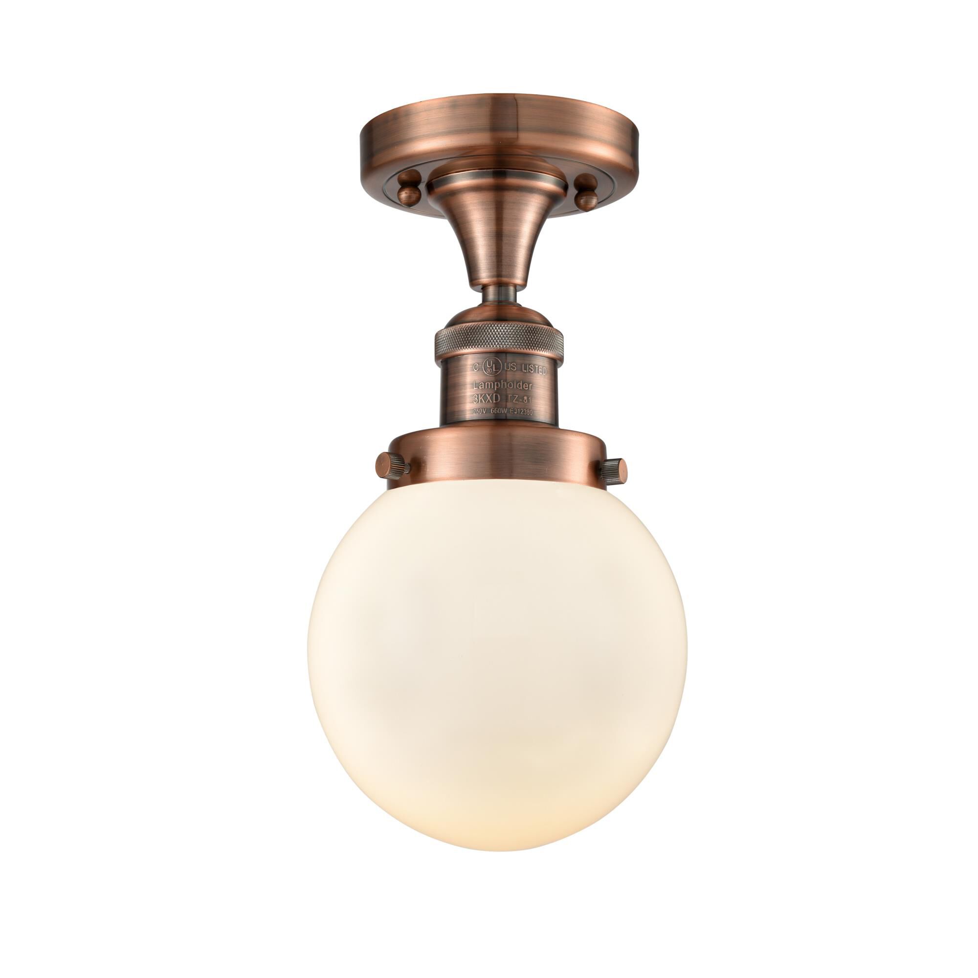 Bruno Marashlian Beacon 6 Inch 1 Light Semi Flush Mount by Innovations Lighting