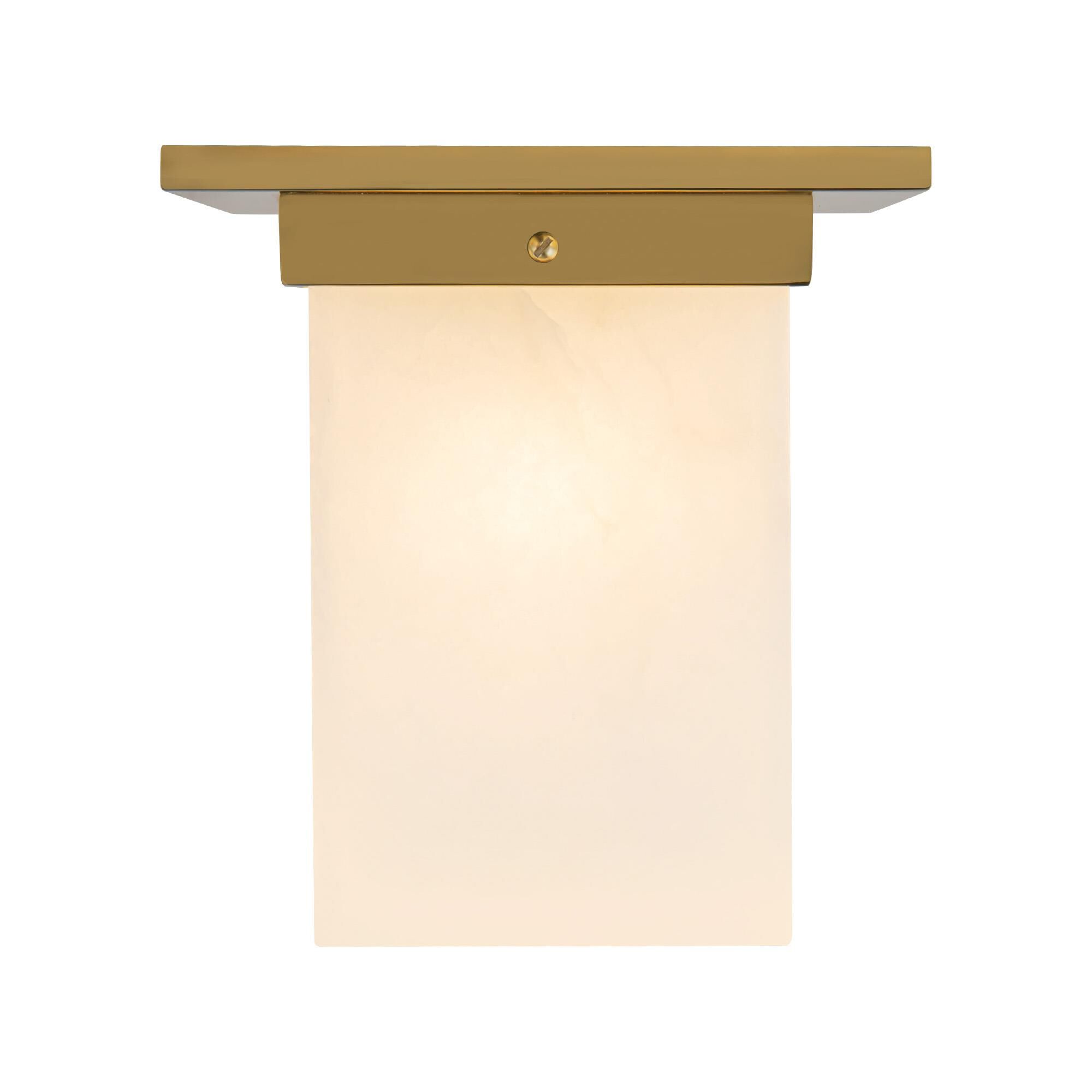 Shown in Patina Brass finish and Alabaster glass