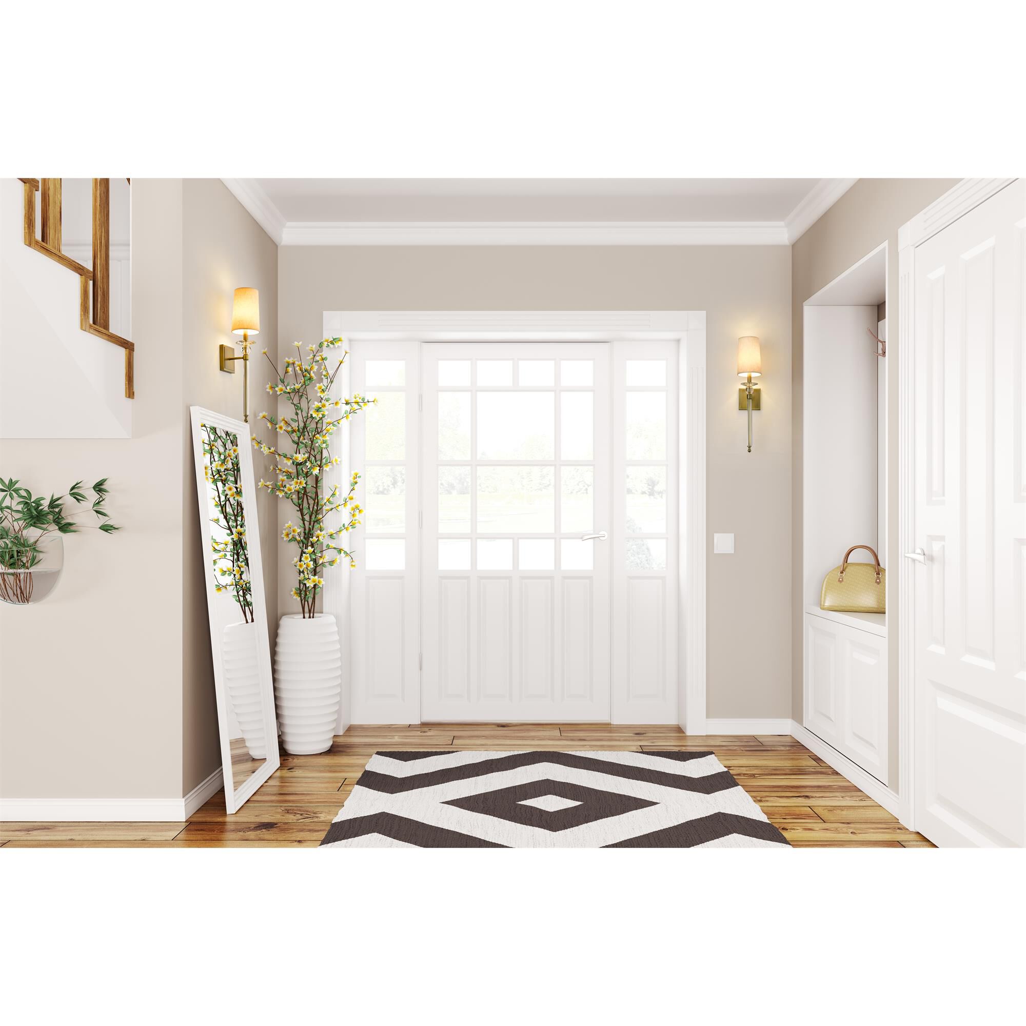 Shown in Rubbed Brass finish and Parchment Paper glass and Parchment Paper shade