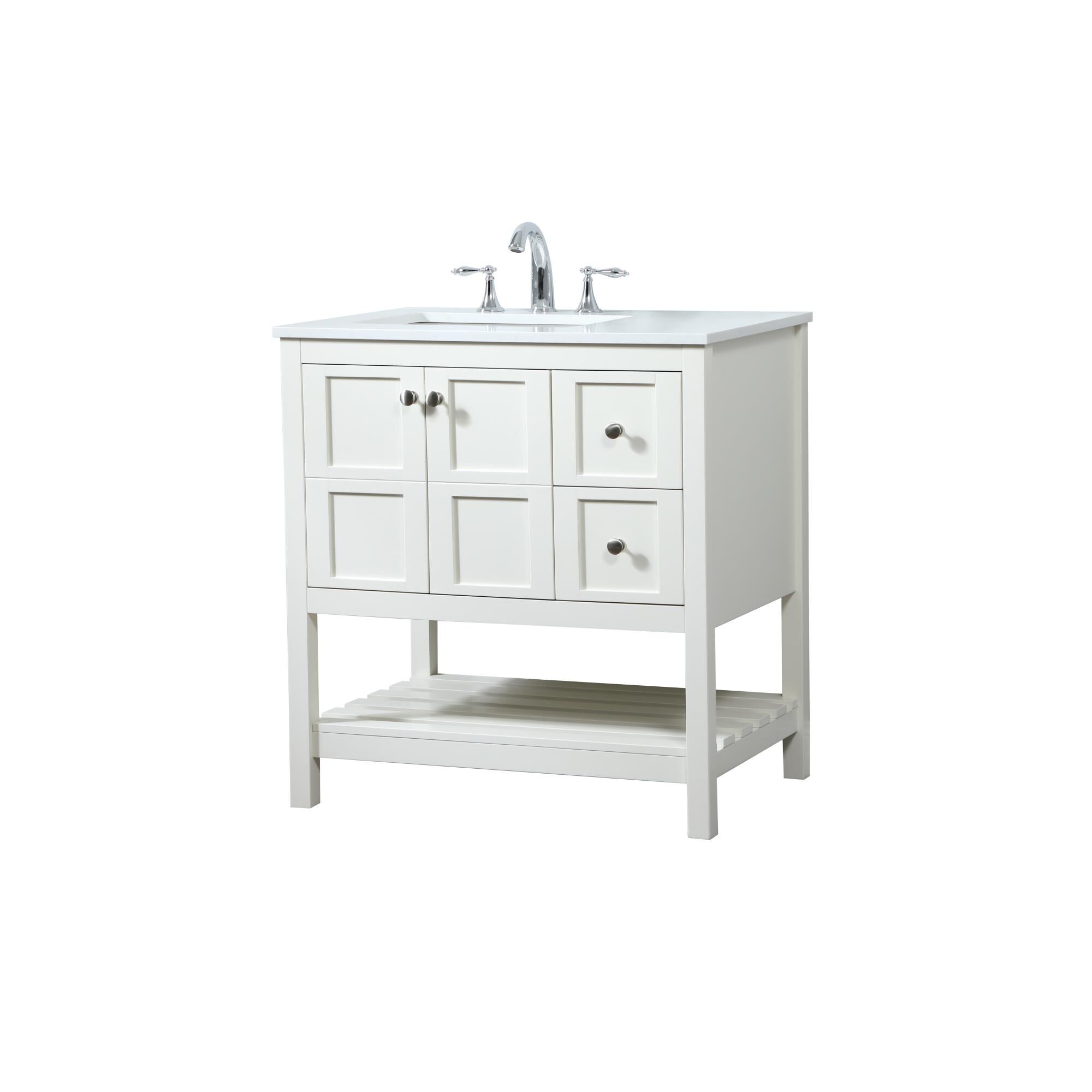 Shown in White finish