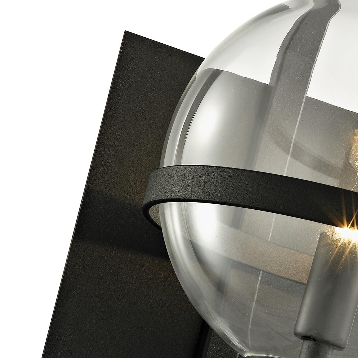 Shown in Textured Black finish and Clear glass