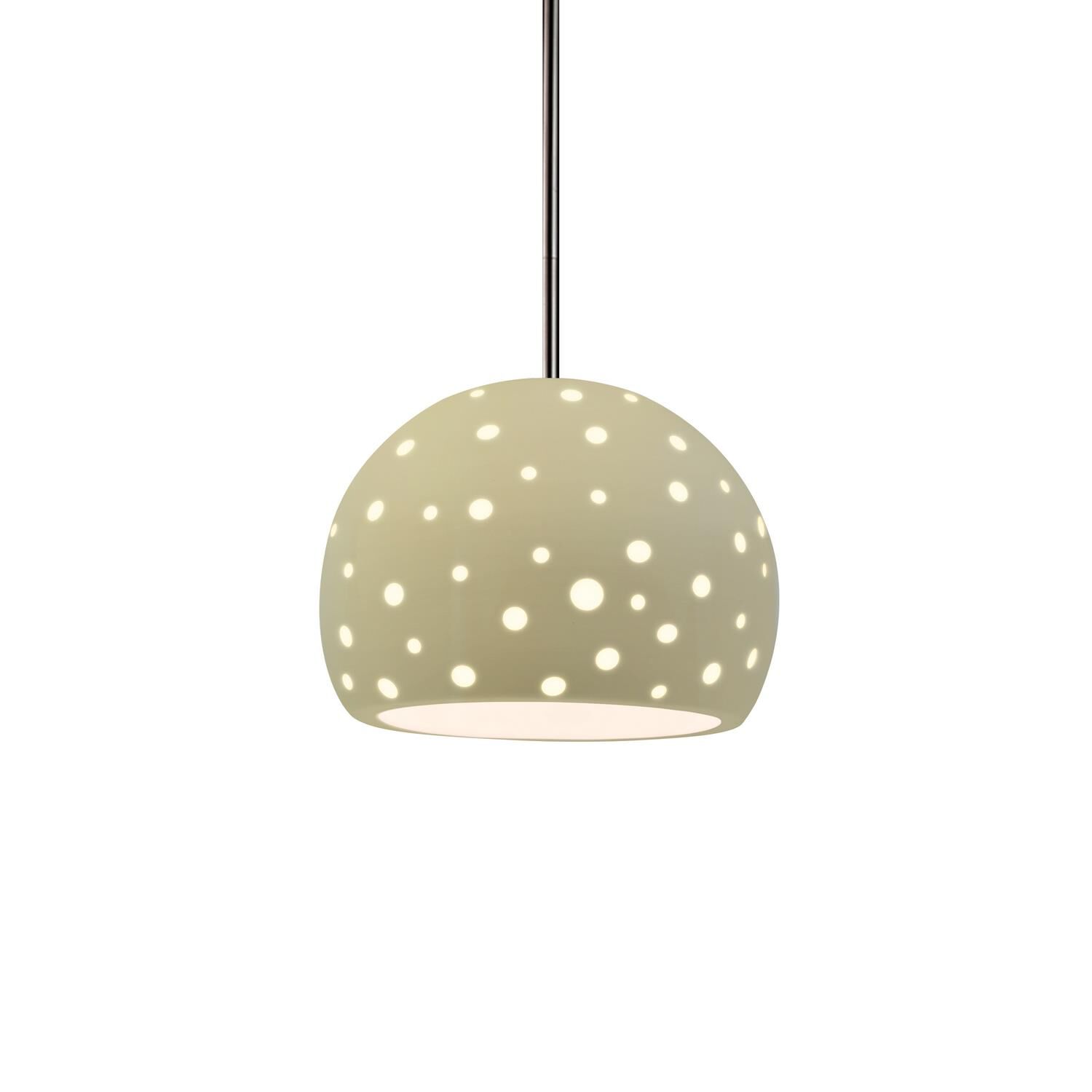Perforated Globe 7 Inch Mini Pendant by Justice Design Group