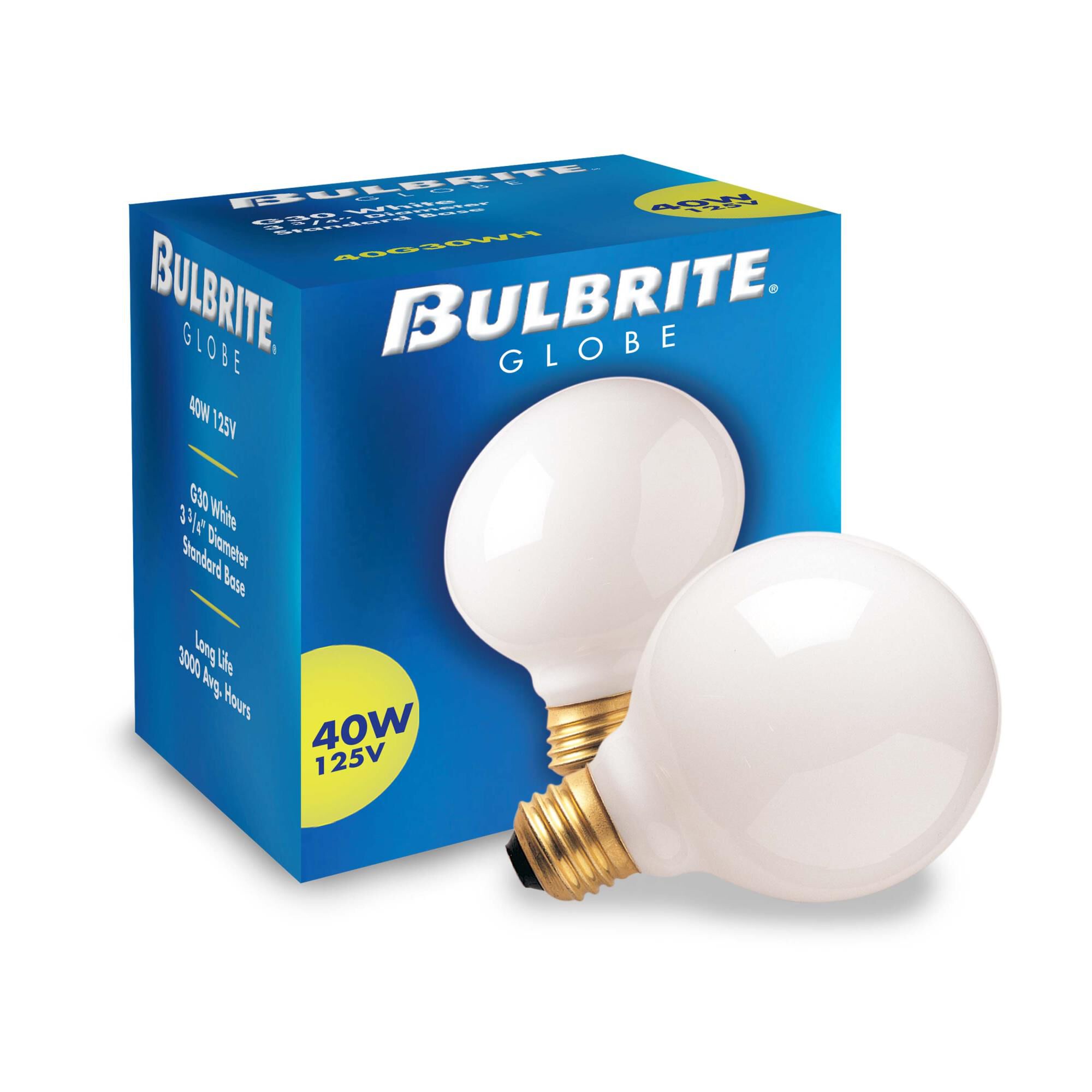 40 Watt 2700K G30 Incandescent Light Bulb,