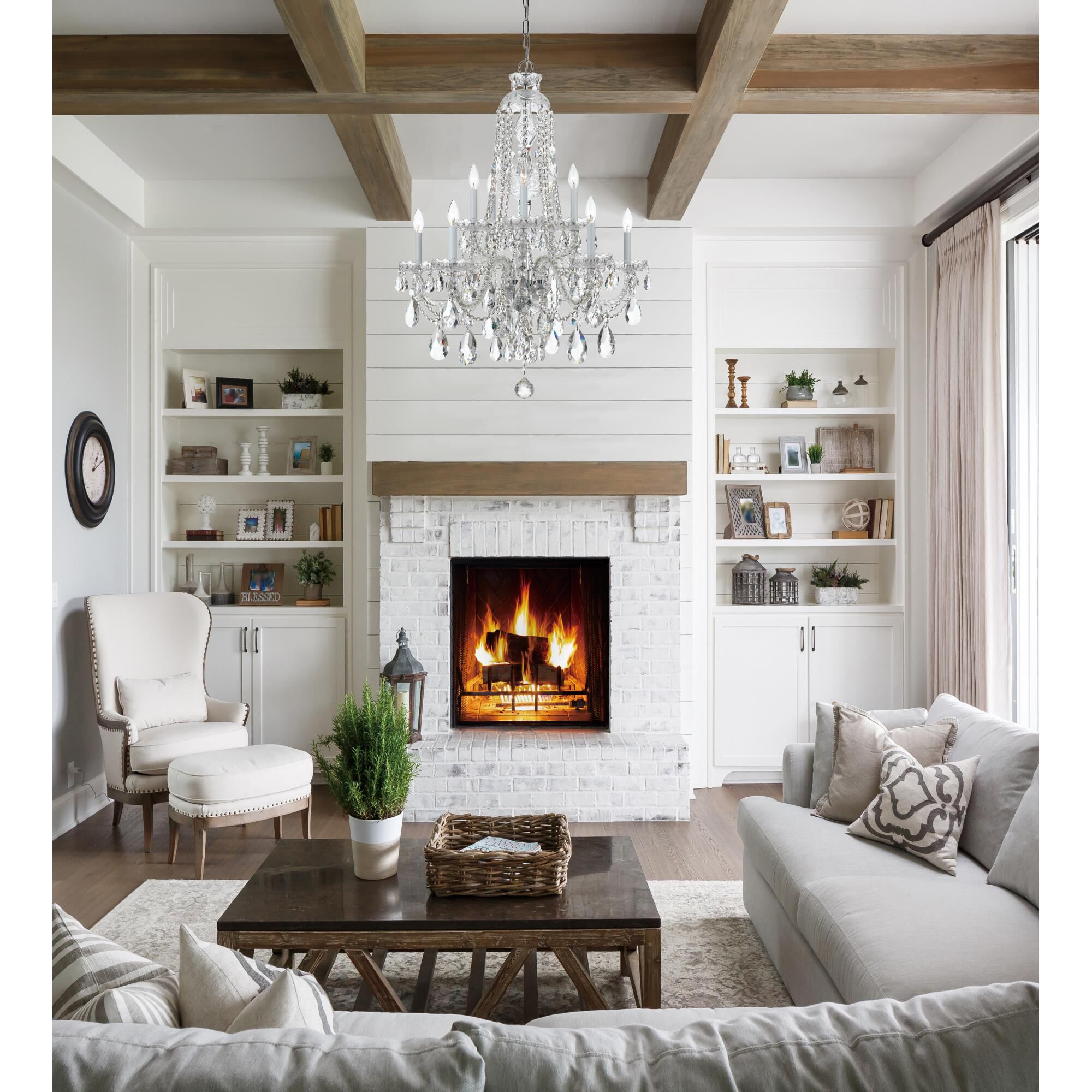 Traditional Crystal 32 Inch 10 Light Chandelier by Crystorama