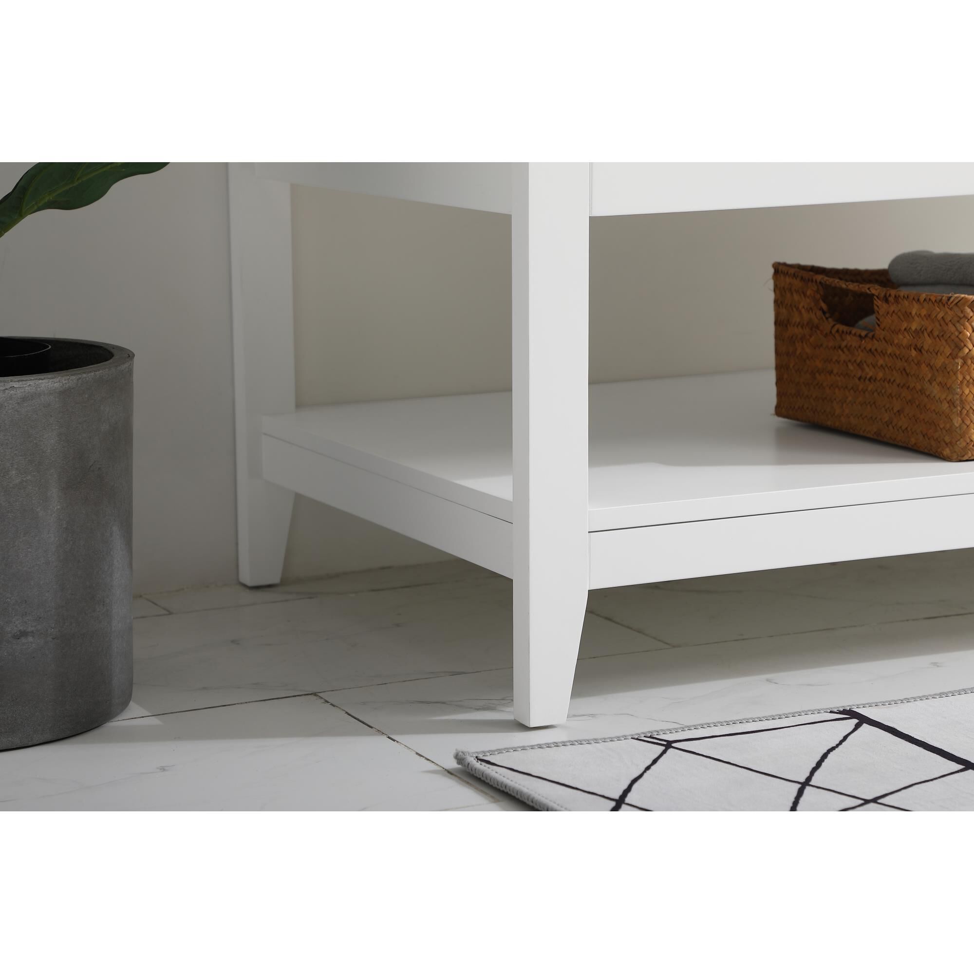 Shown in White finish