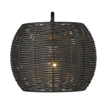 Shown in Black Rattan Wicker finish