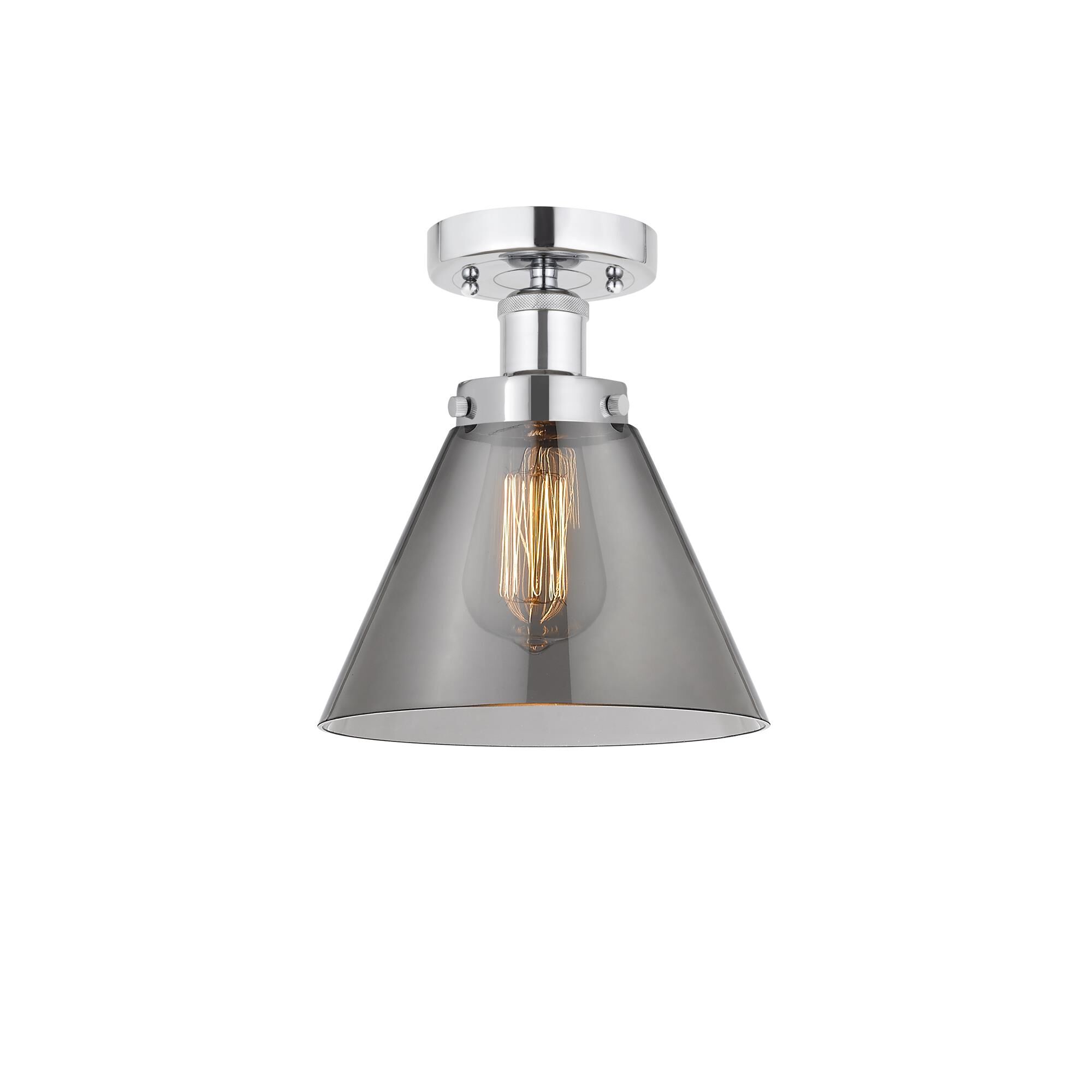 Shown in Polished Chrome, Plated Smoke finish and Plated Smoke glass and Plated Smoke Glass shade