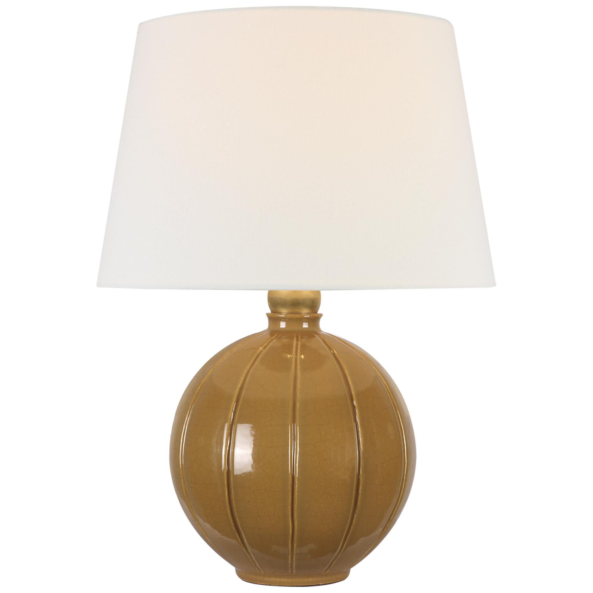 Shown in Crackled Sienna finish and Linen shade