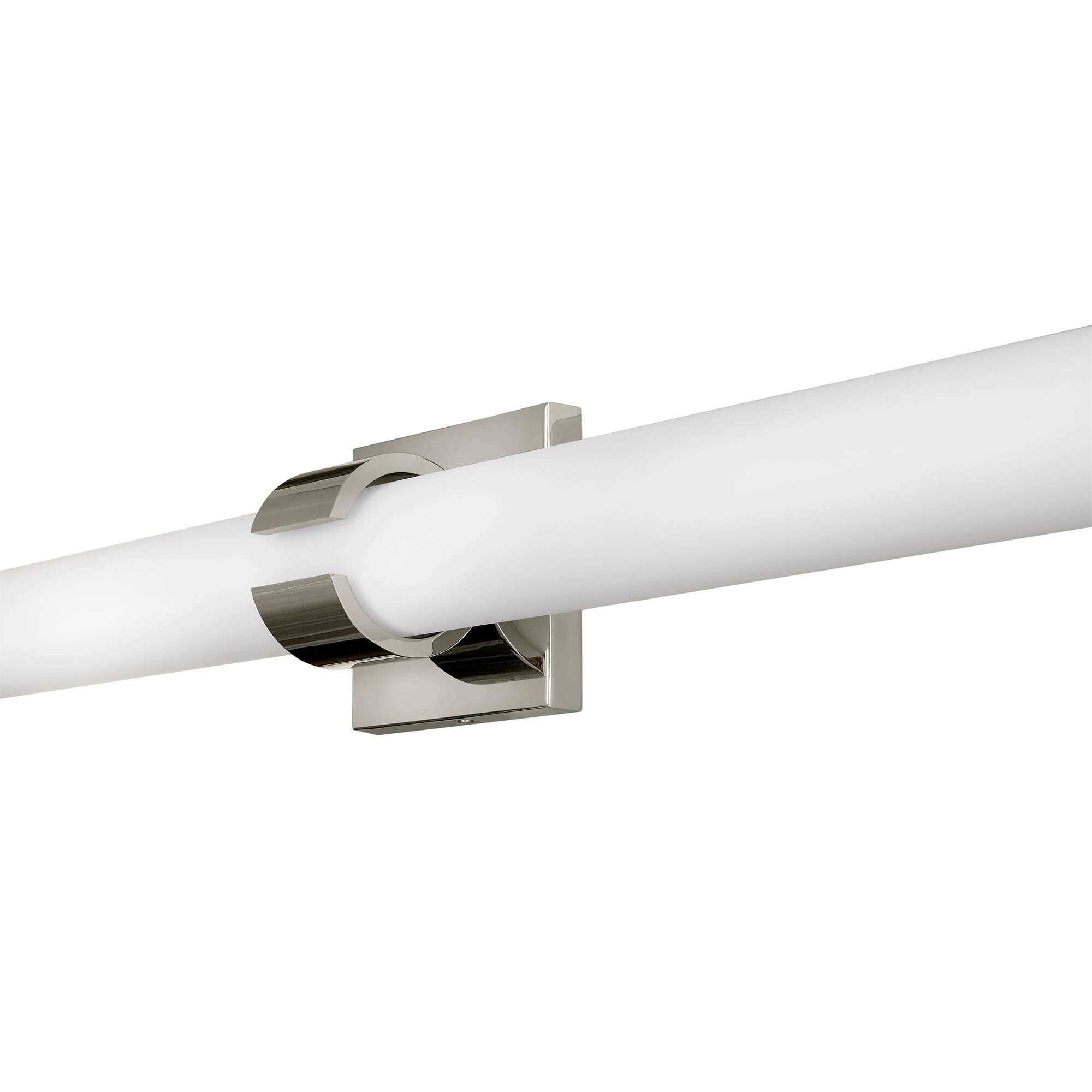 Shown in Polished Nickel finish and Etched White glass