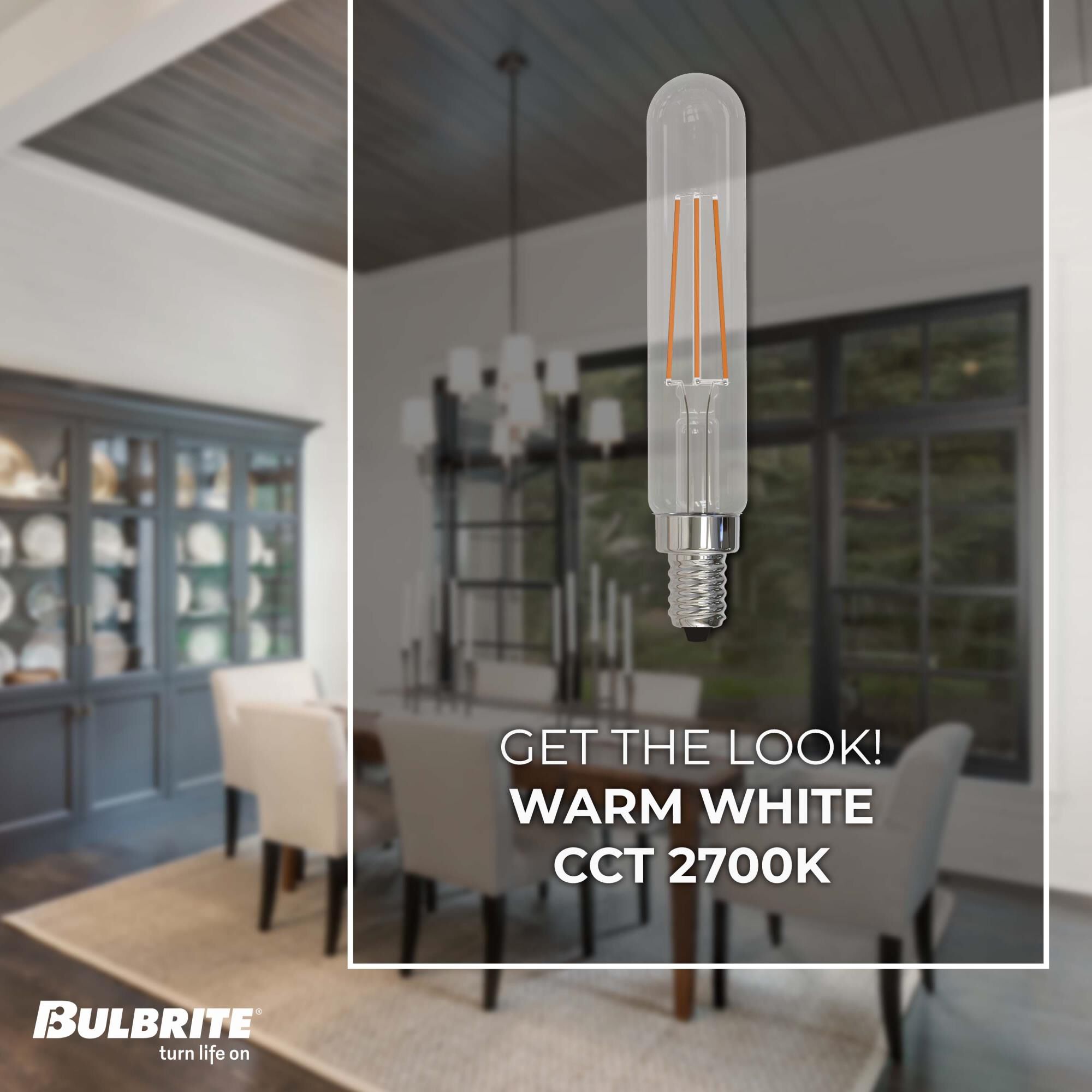 Dimmable 4.5 Watt 2700K T8 LED Light Bulb by Bulbrite