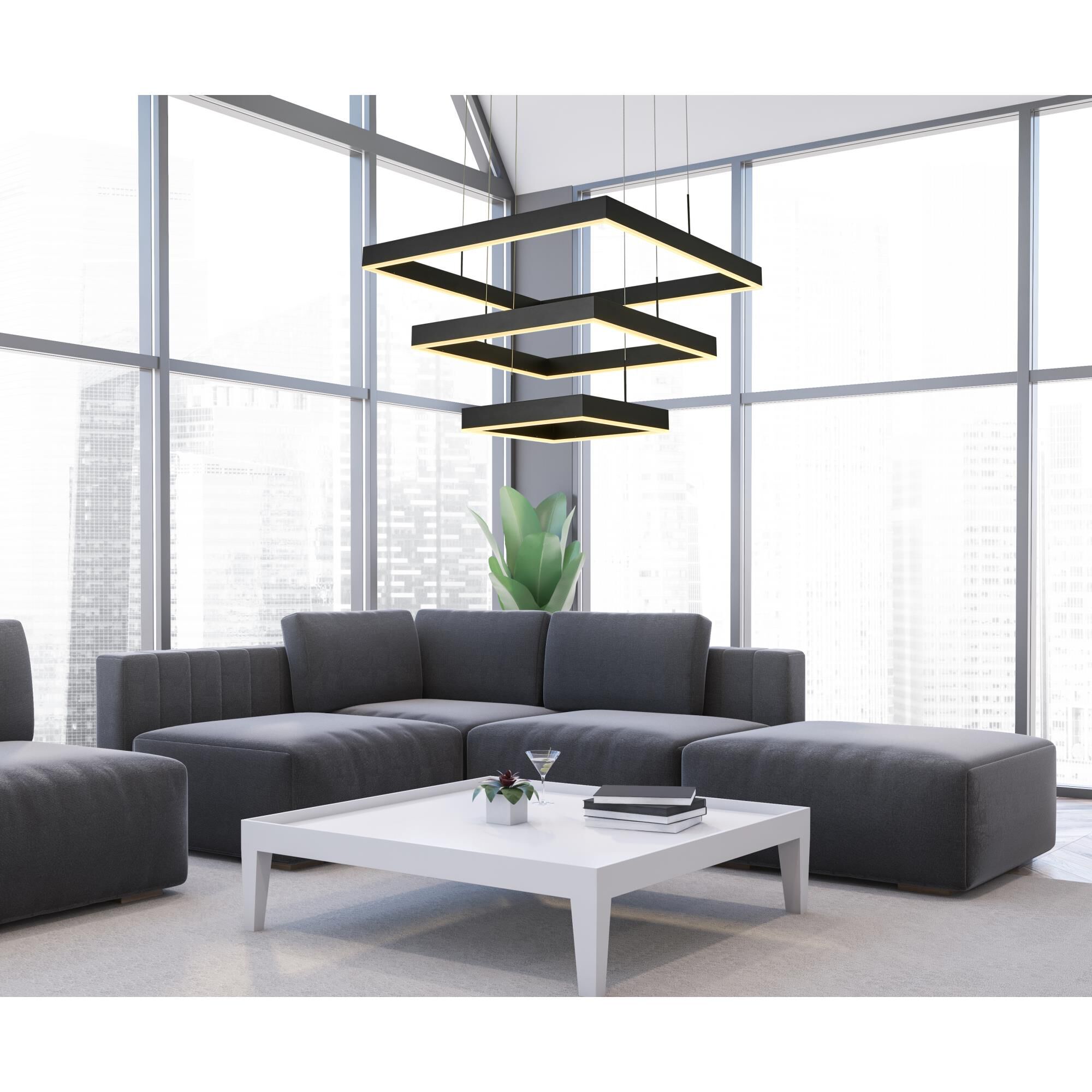 Austin 32 Inch 3 Light LED Chandelier by Thumprints