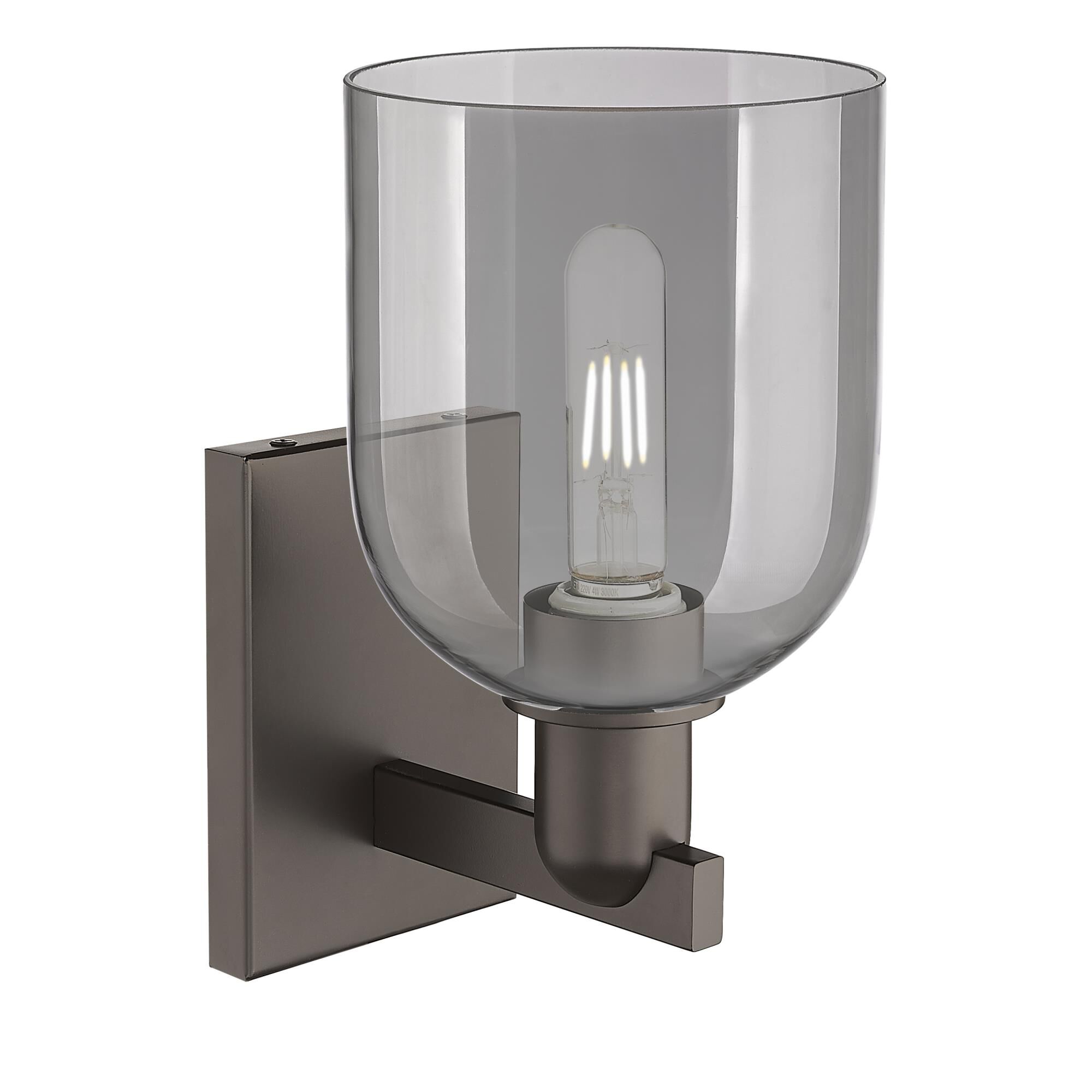 Shown in Oil Rubbed Bronze finish and Light Smoke glass