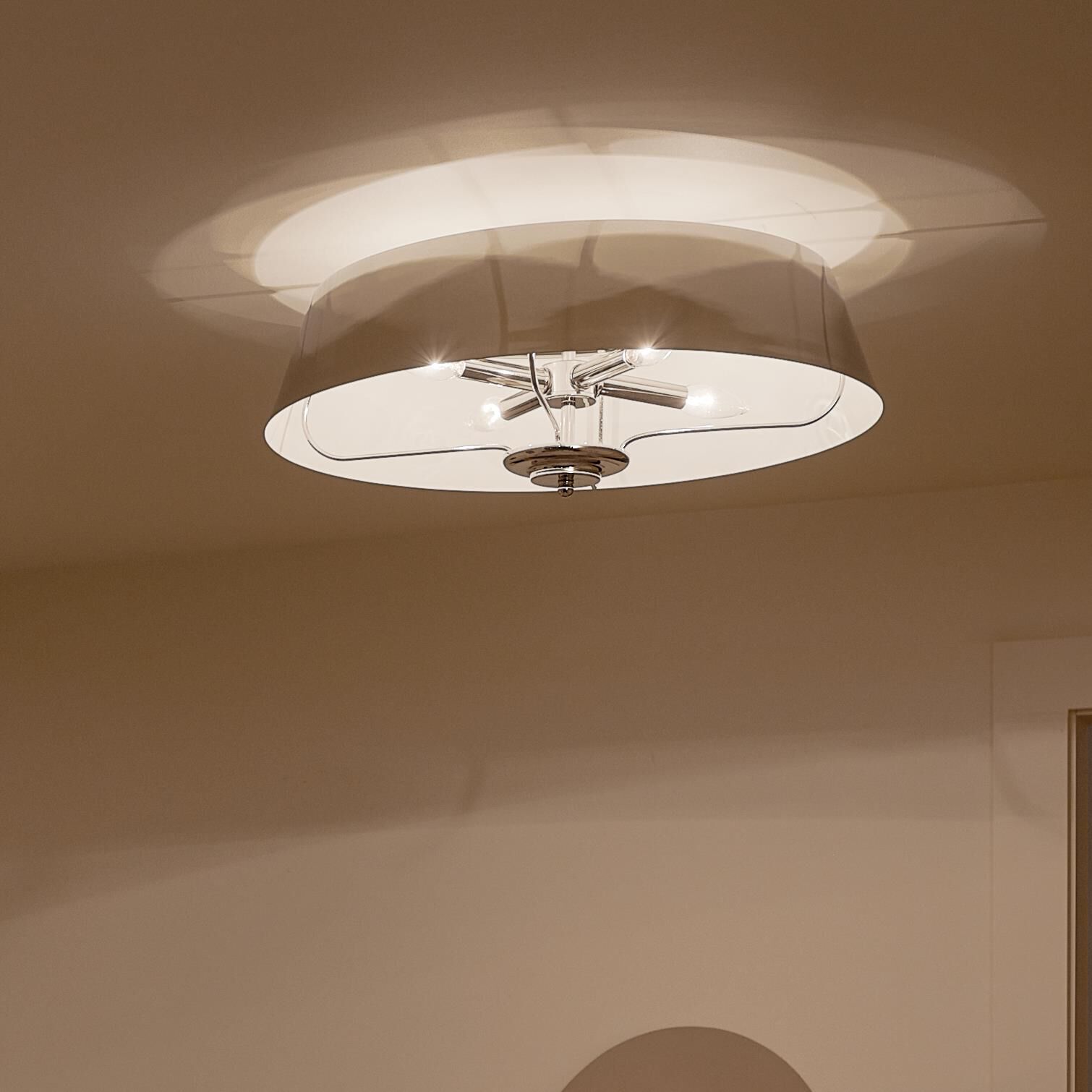 Shown in Polished Nickel finish and Metal shade