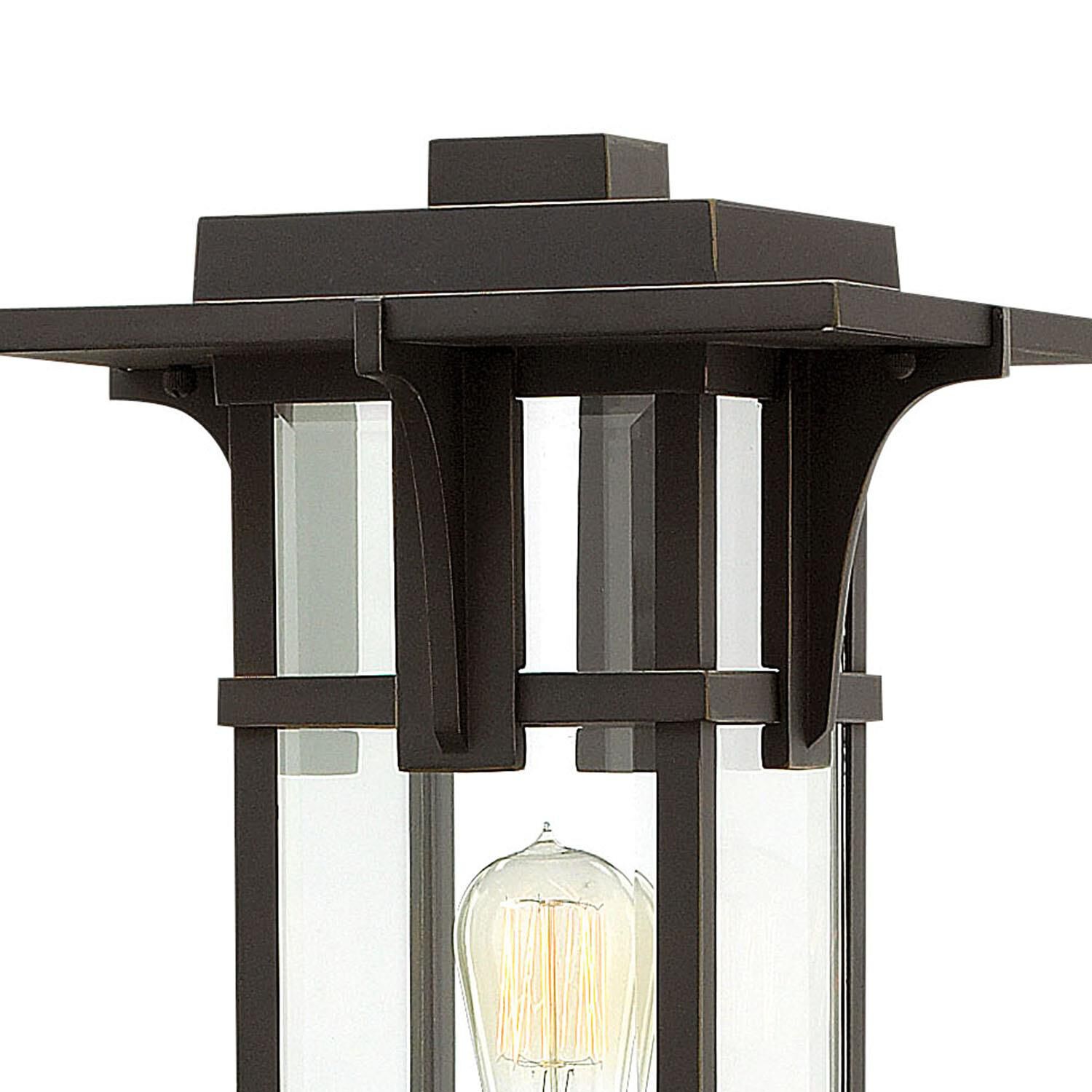 Shown in Oil Rubbed Bronze finish and Clear Beveled glass
