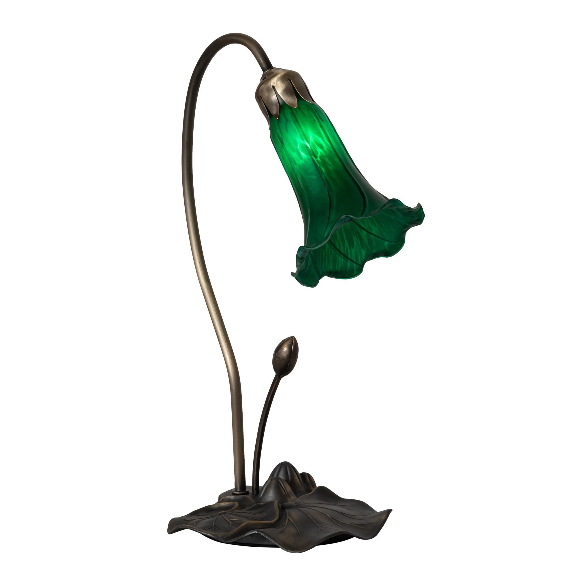 Green Pond Lily 16 Inch Table Lamp by Meyda Lighting