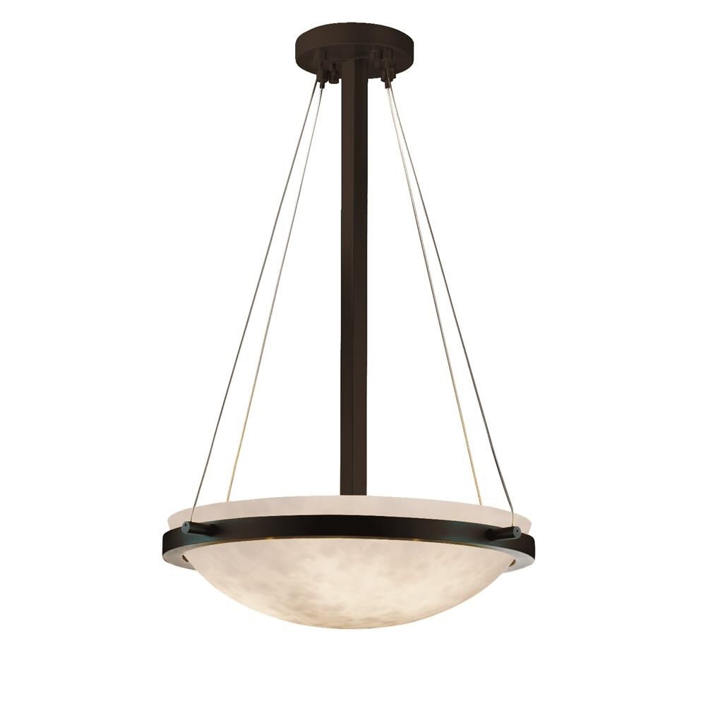 Shown in Matte Black finish and Faux Alabaster glass and Round Bowl (CLD) shade