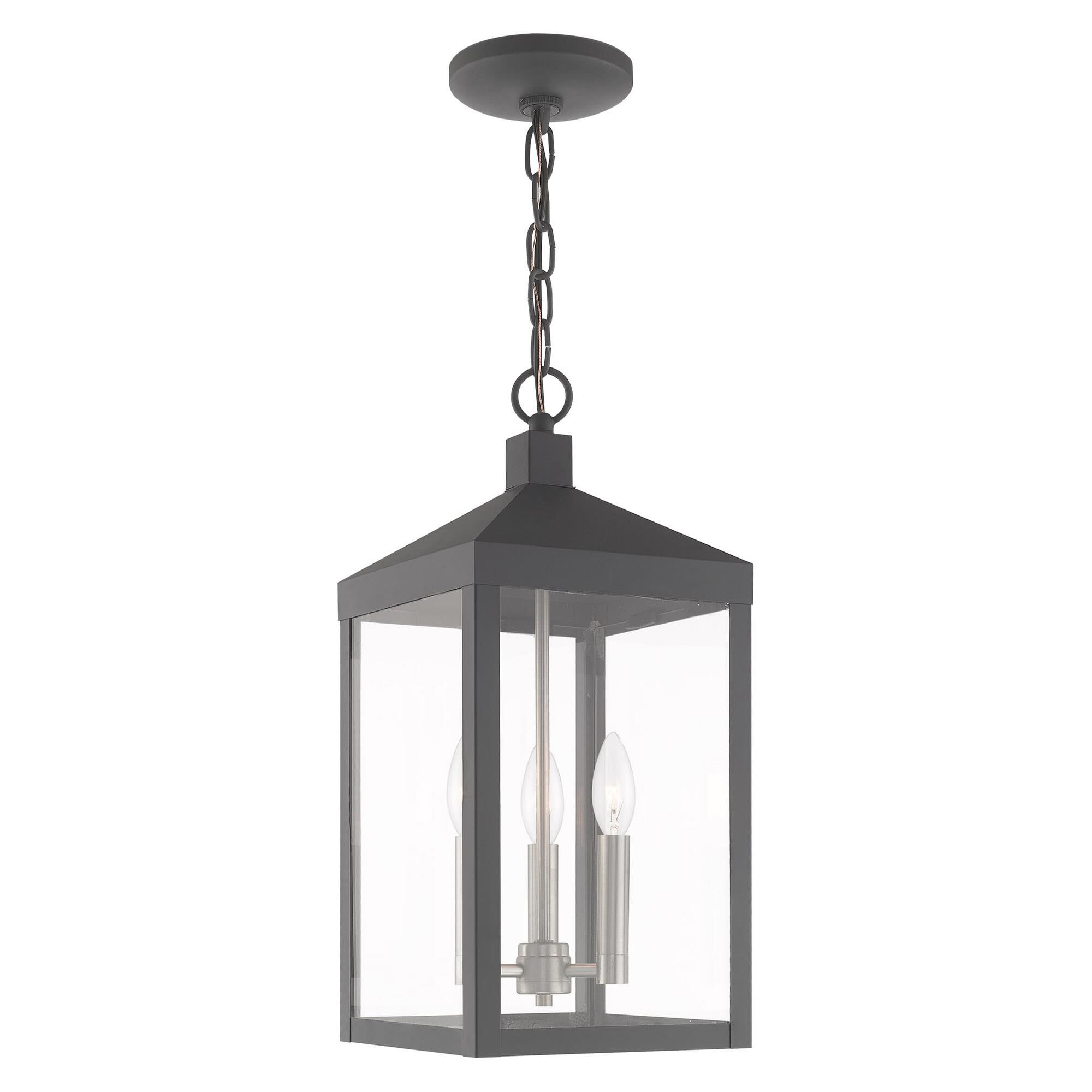 Nyack 18 Inch Tall 3 Light Outdoor Hanging Lantern by Livex Lighting