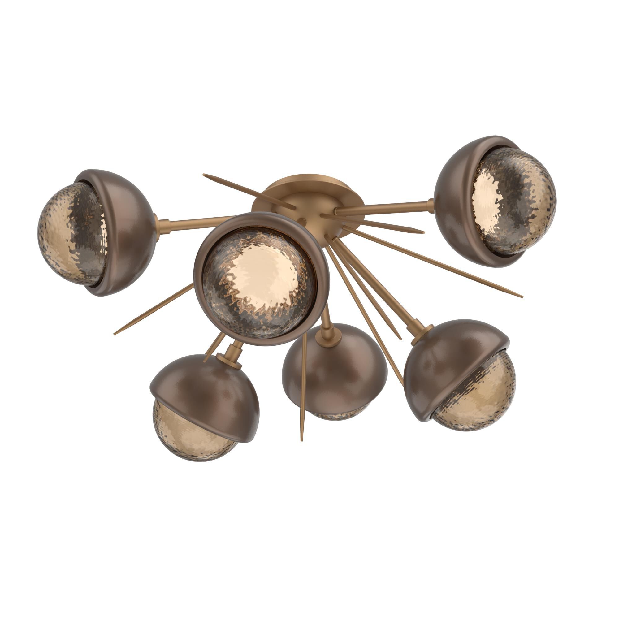 Shown in Novel Brass finish and Bronze glass and Burnished Bronze accent