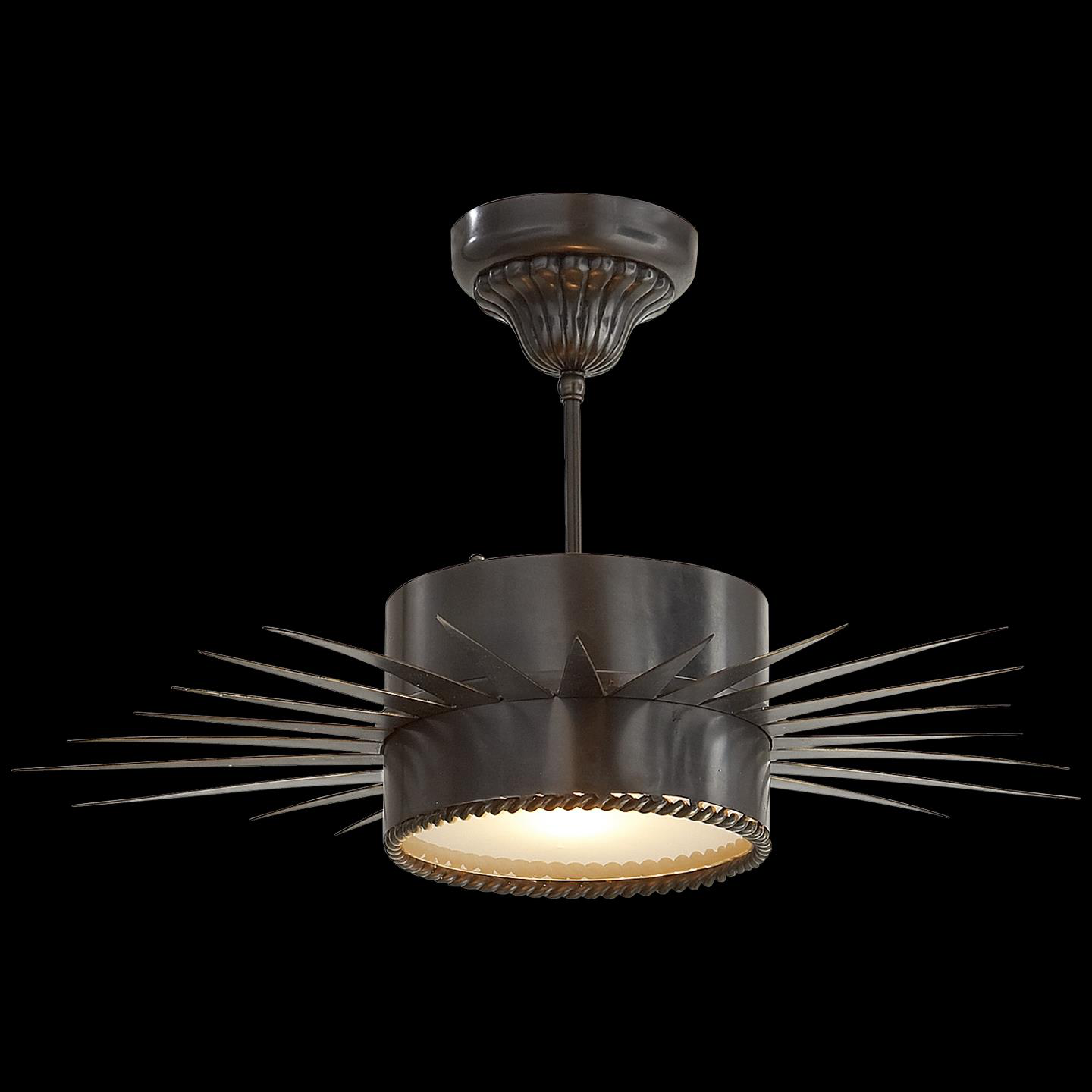 Suzanne Kasler Soleil 24 Inch 1 Light Semi Flush Mount by Visual Comfort Signature Collection