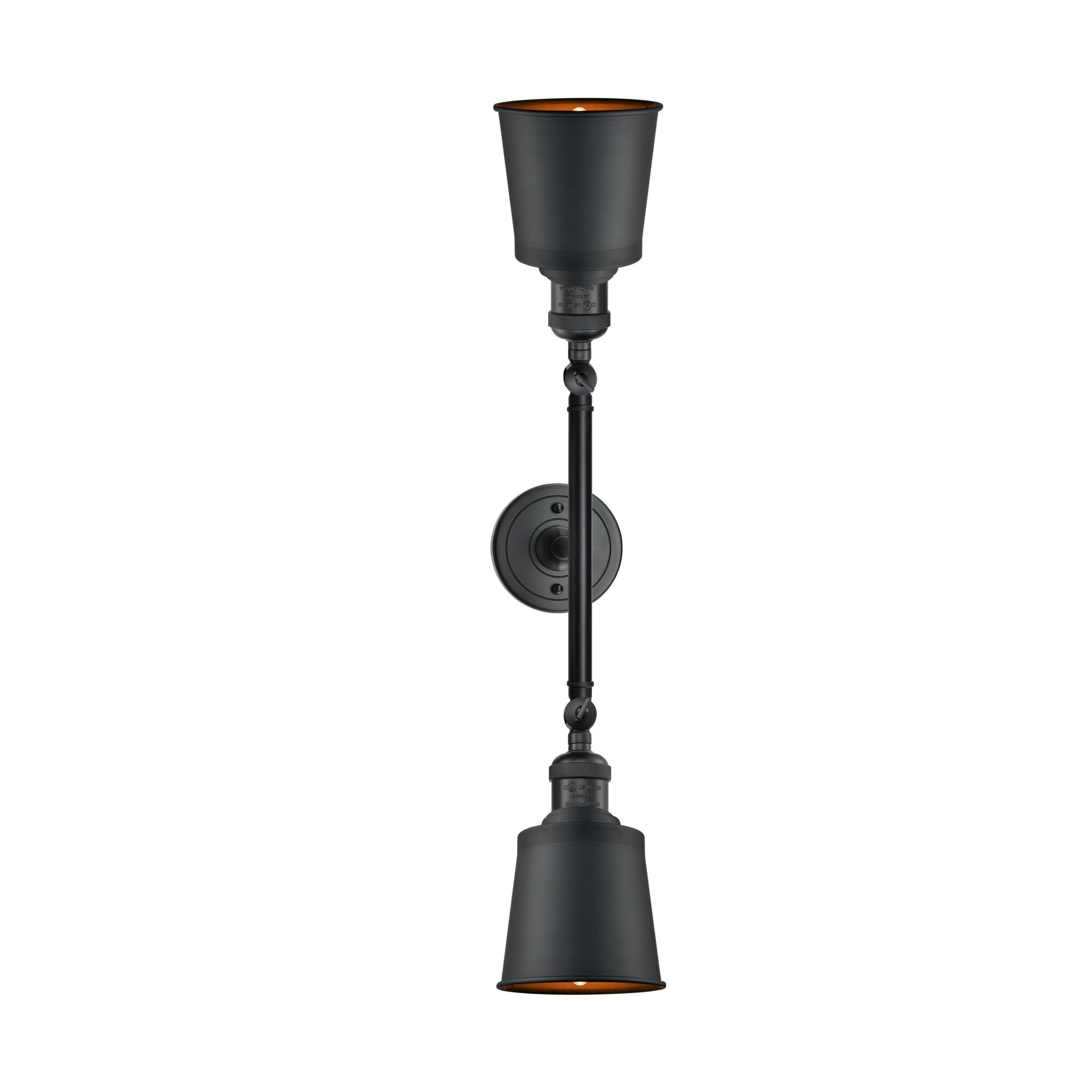 Shown in Matte Black finish and Matte Black shade